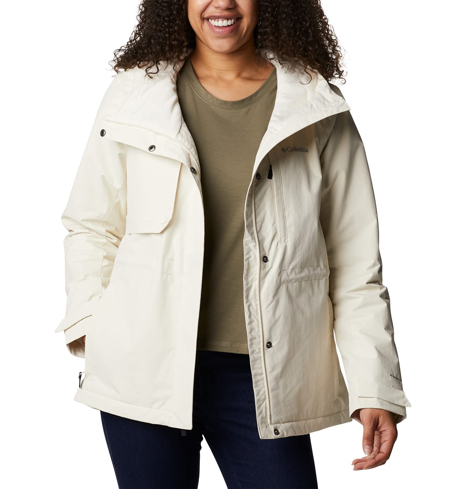 Columbia Women's Hadley Trail Jacket - Waterproof Hiking Jacket for Outdoor Adventures, Lightweight Windbreaker for Camping & Travel