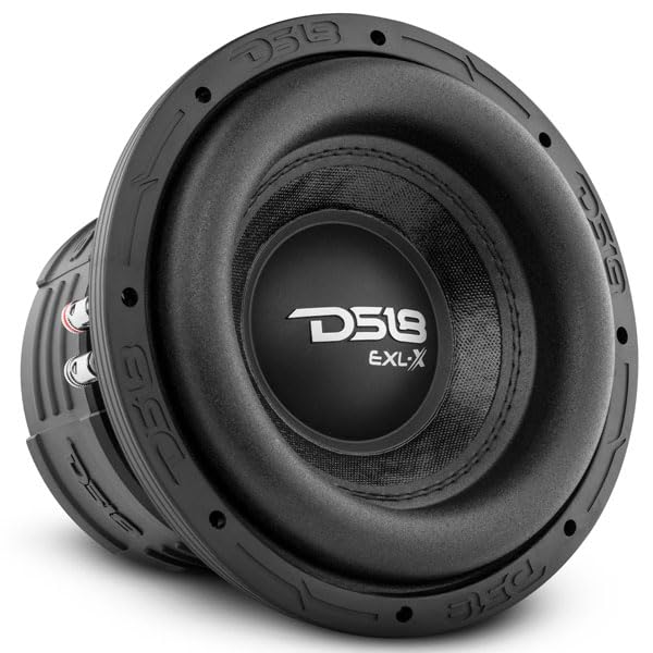 DS18 EXL-X8.4D 8-Inch 1200W Car Subwoofer - 600W RMS Power, Dual 2-Ohm Voice Coil - High Performance Bass Speaker for Car & Truck Audio Systems - Perfect for Competition, Pro Audio & Custom Sound Setups - Enhances Music, Movies & Road Trips