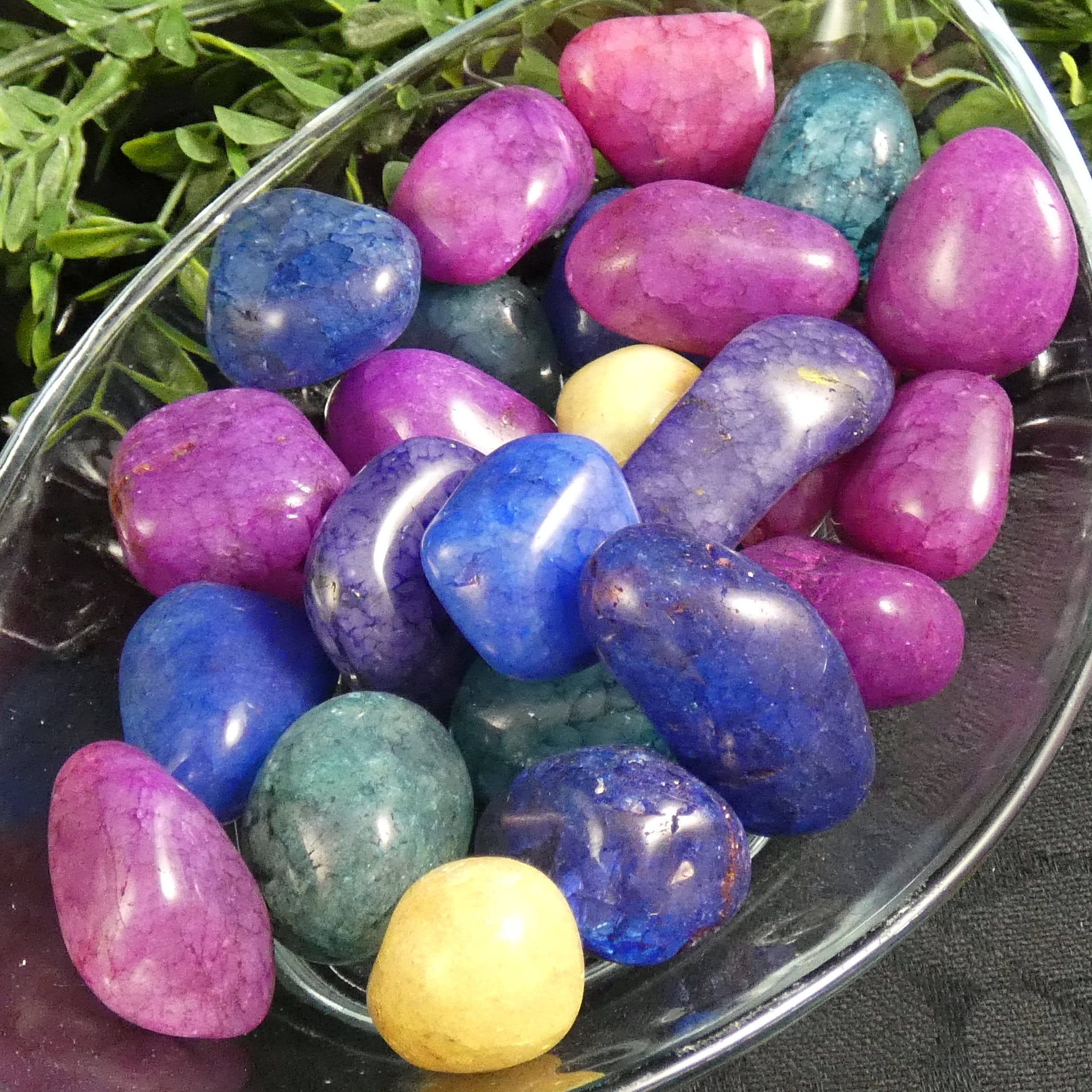 Healing Crackled Quartz Tumbled Stones - Natural Gemstones for Chakra Balancing, Meditation & Energy Work - Perfect for Home Decor, Jewelry Making & Spiritual Practices
