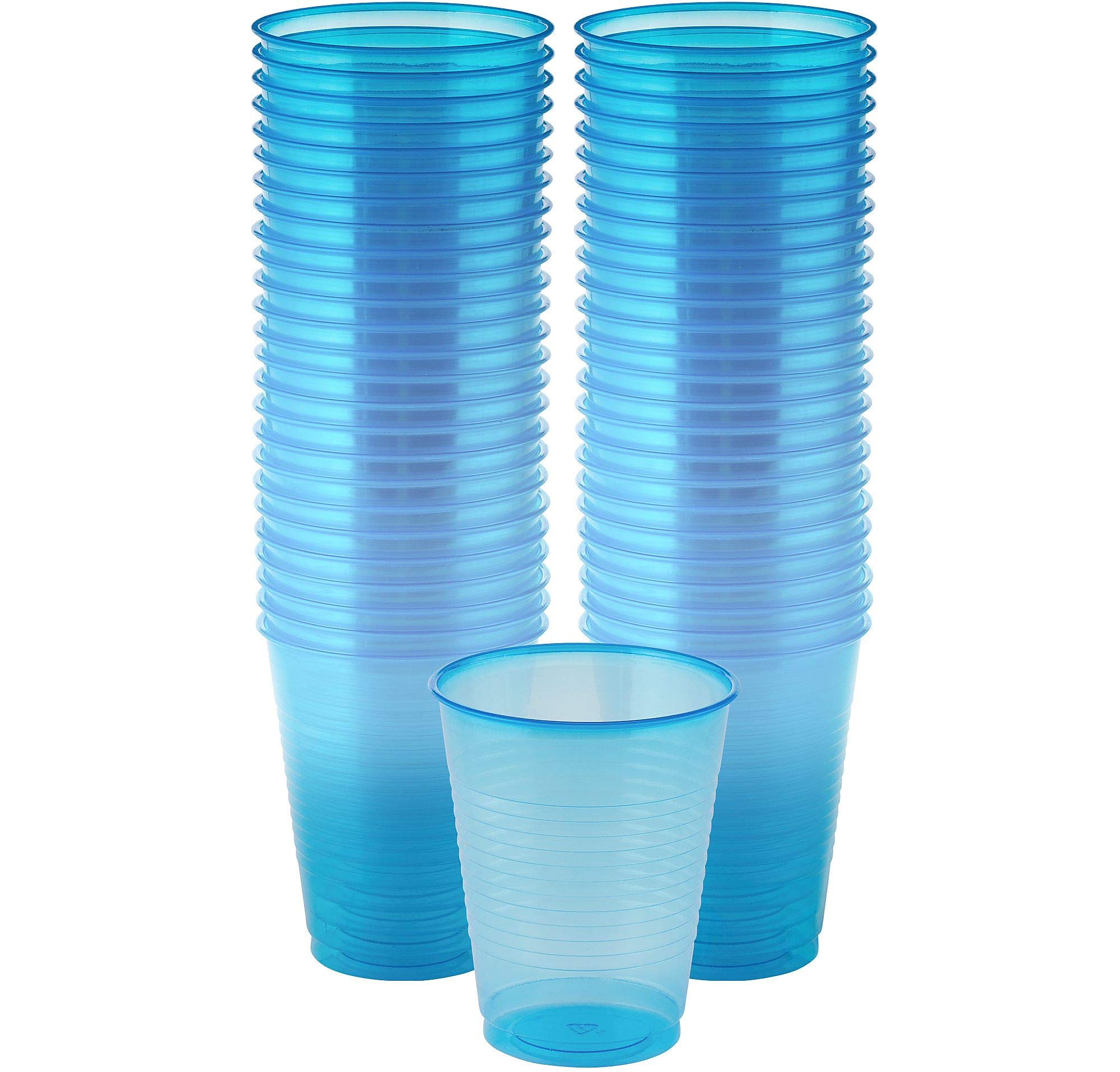 50-Pack 16oz Blue Disposable Party Cups - Bulk Plastic Cups for BBQs, Picnics, Birthdays & Outdoor Events