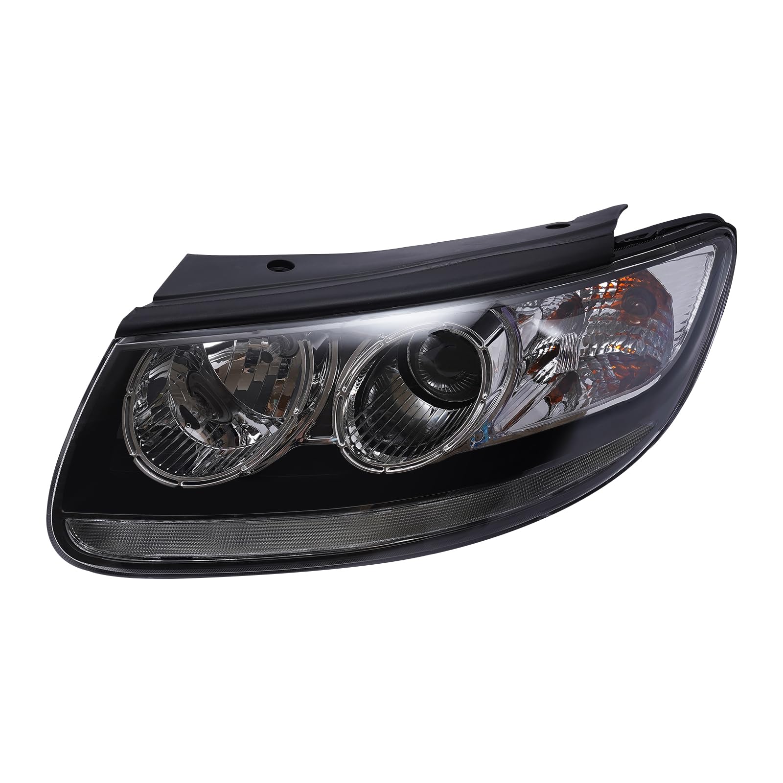 Gdrasuya10 Pair of Projector Headlights for Hyundai Santa Fe 2007-2012 - Driver & Passenger Side Headlamp Assembly Replacement - Perfect for Night Driving & Off-Road Adventures