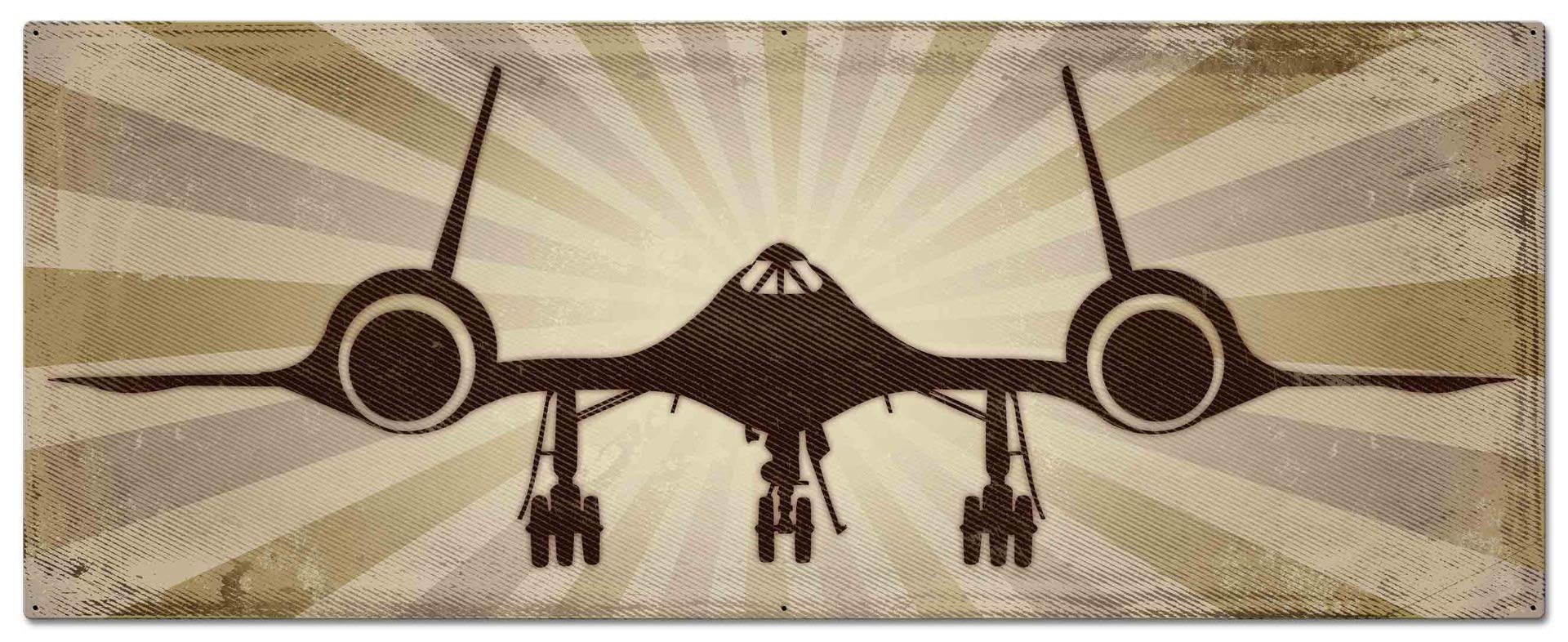 AVIATION SR-71 Blackbird Metal Wall Sign - Premium Heavy Gauge Steel Made in USA - Perfect for Man Cave, Home Office & Aviation Enthusiast Decor