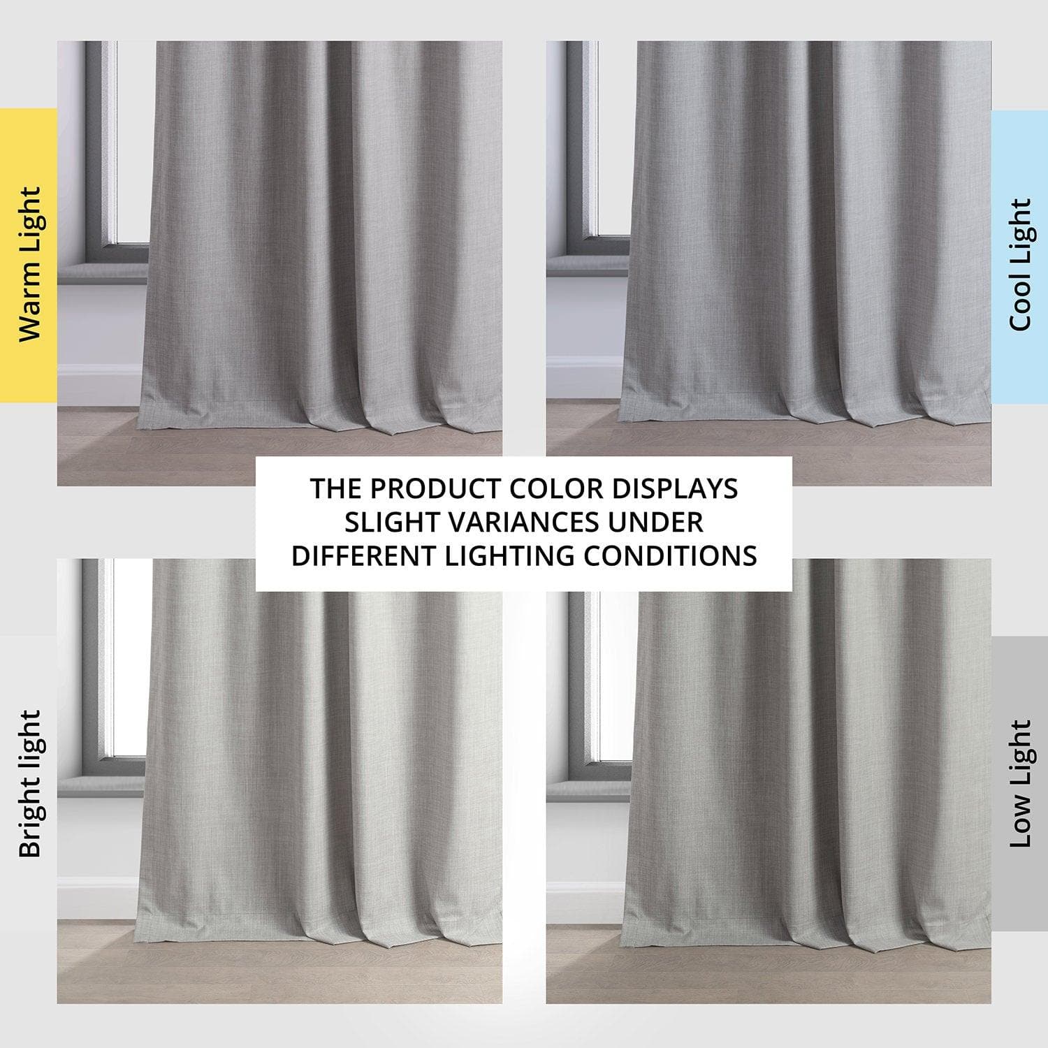 Premium Dark Greige Blackout Curtains - Thermal Insulated Linen Hotel Drapes for Bedroom & Living Room - Noise Reducing & Energy Saving Window Treatments for Home & Office