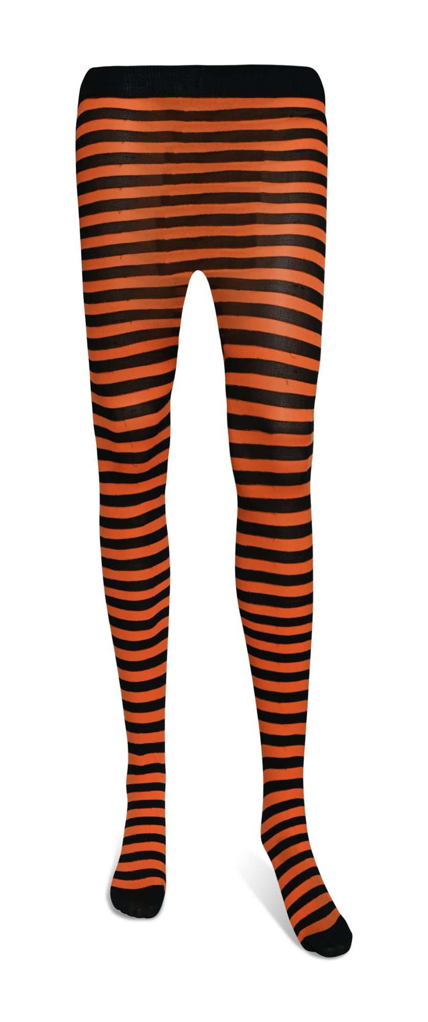 Skeleteen Black Striped Nylon Pantyhose for Men & Women - Daily Wear & Costumes