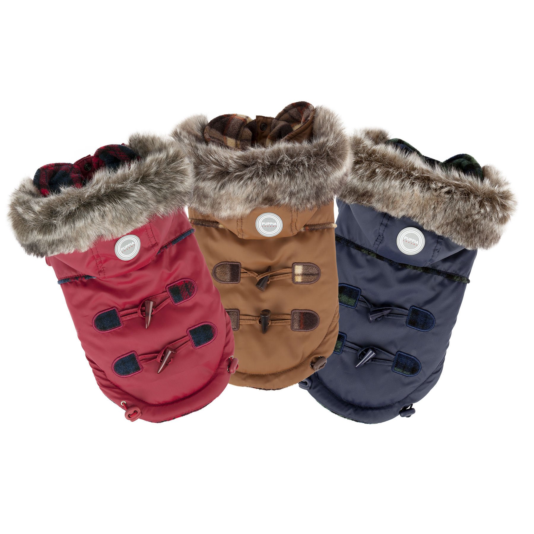 Puppia Authentic Lewis Winter Coat for Dogs - X-Large Navy Blue - Warm Fleece Lined Dog Jacket for Cold Weather, Outdoor Walks & Winter Protection