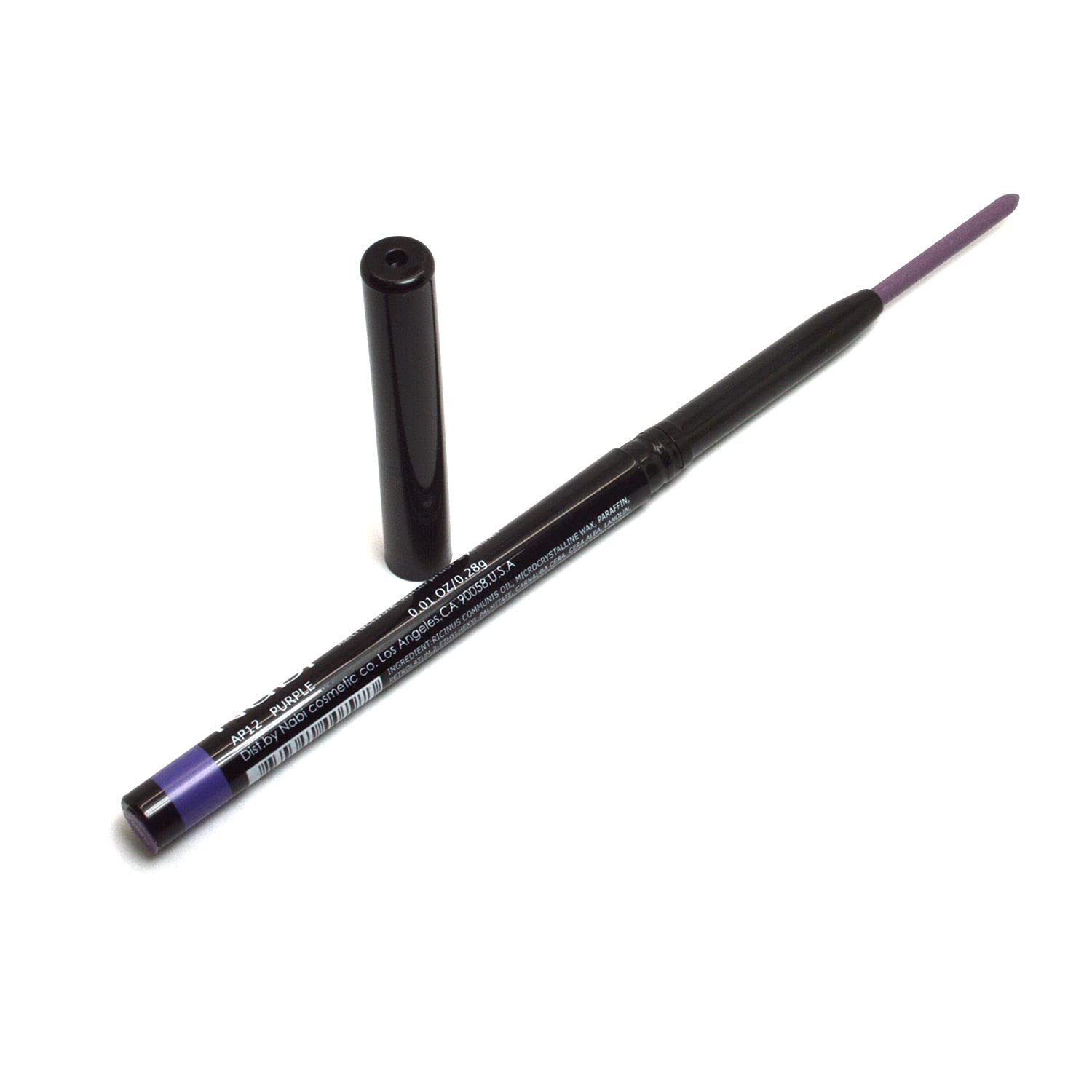 Nabi 1 Professional Retractable Waterproof Eyeliner Pencil - AP12 Purple | Smudge-Proof & Long Lasting | Perfect for Daily Makeup, Party Looks & Professional Makeup Artists | Includes Free Zipper Bag