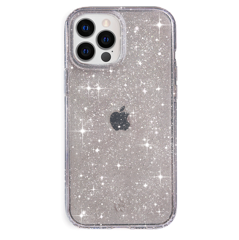 Sparkle Grey Stardust Glitter iPhone Case - Protective & Stylish Phone Cover for iPhone 13/14/15 Pro Max - Perfect for Parties, Events & Everyday Glam