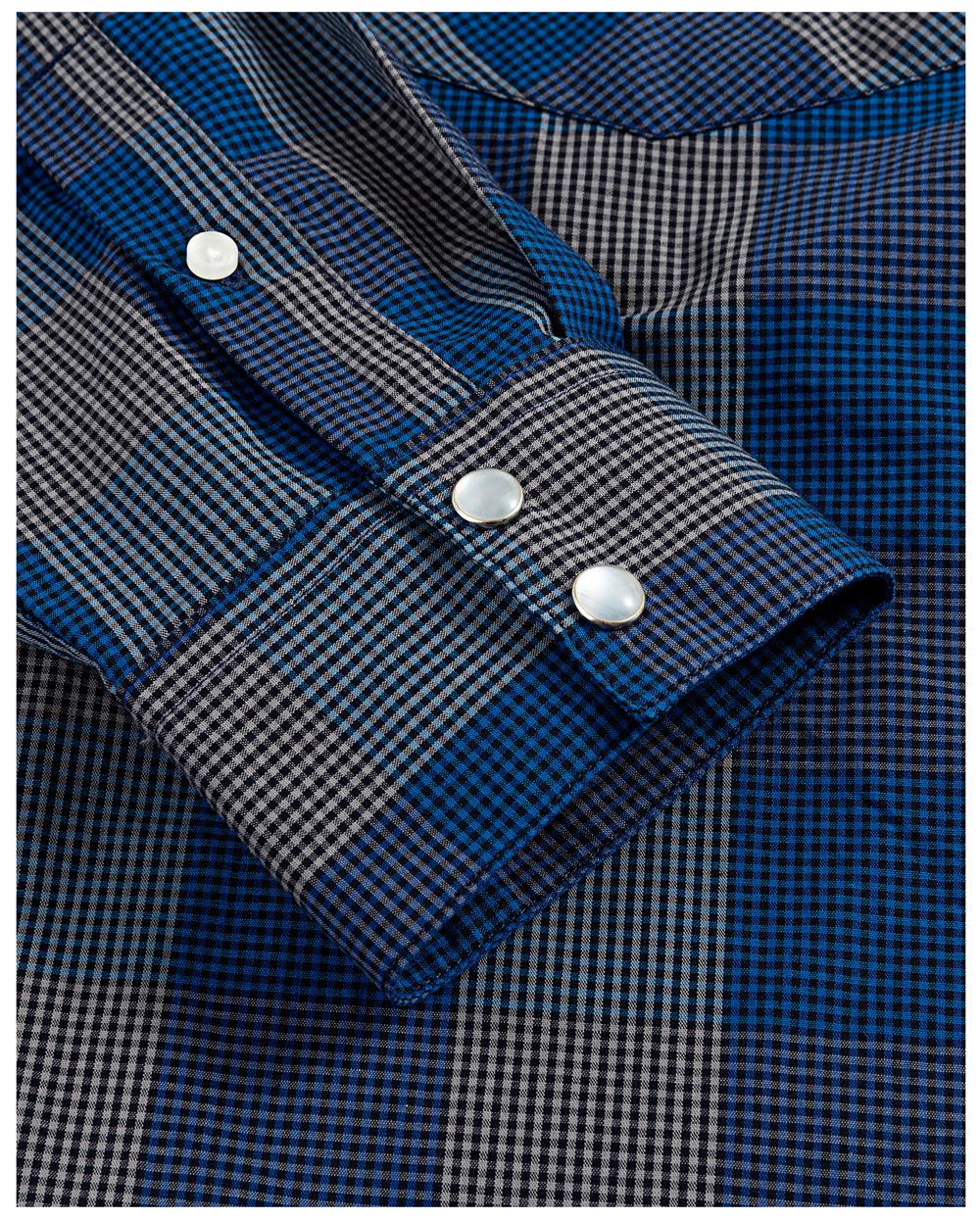 **Men's Western Snap Button Plaid Long Sleeve Shirts - Regular Fit Casual Shirt for Cowboy, Rodeo & Outdoor Wear**