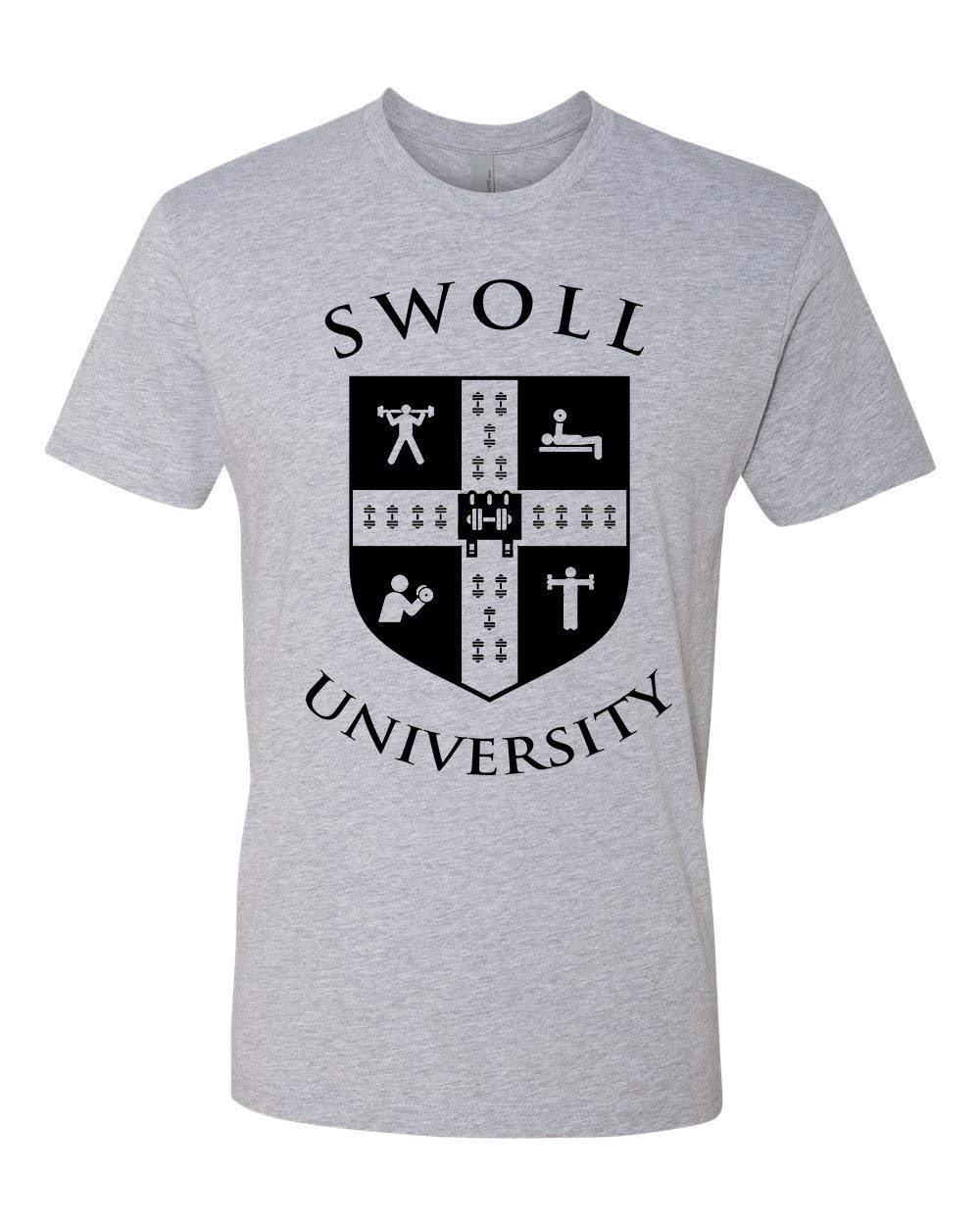 Swoll University Funny Gym T-Shirt - Bodybuilding Workout Shirt for Men & Women - Perfect for Weightlifting, CrossFit & Gym Humor