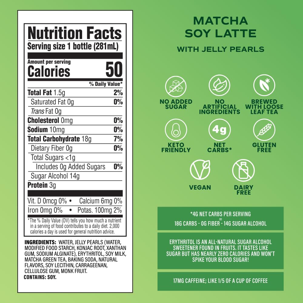 BUBLUV Low Sugar Bubble Tea with Low-Carb Jelly Pearls - 3 Flavor Variety Pack (Black Milk Tea, Matcha Soy Latte, Passionfruit Oolong Guava) - Ready-to-Drink Boba Tea in Glass Bottles, Low Calorie & Low Sugar Beverage - Perfect for Office Snacks, Afternoon Tea, and Healthy Lifestyle (Pack of 6, 9.5 fl oz Each)