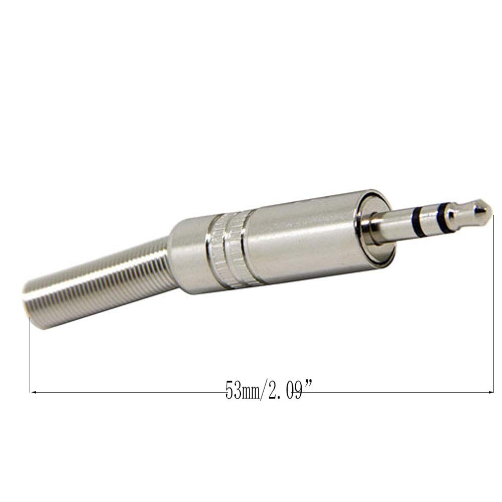 RUNCCI-YUN 12-Pack 3.5mm TRS Male Plug - 3 Pole Stereo Audio Jack Connector for Headphone Repair, Soldering Adapter, Metal Plug Replacement - Perfect for DIY Headphone Fixes, Audio Equipment & Electronics Projects