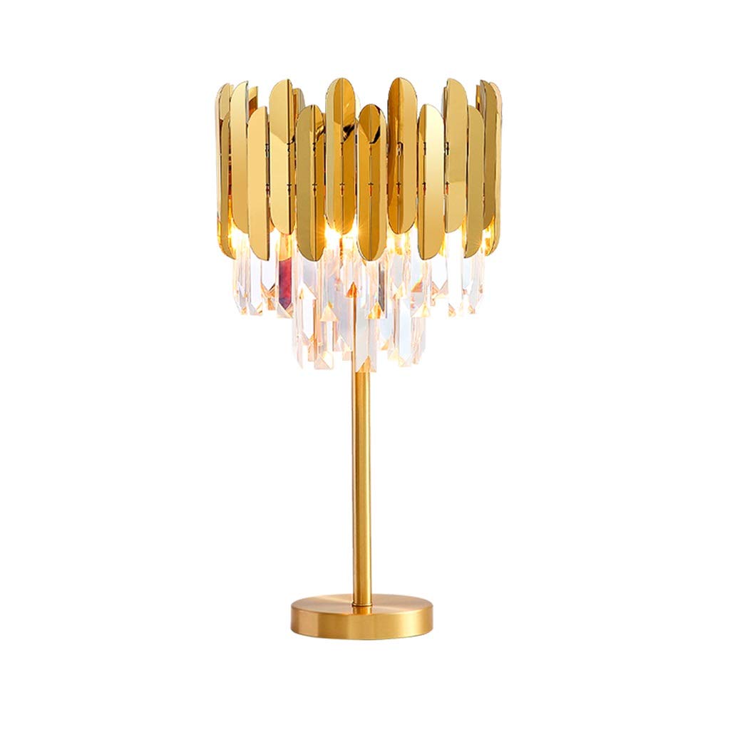 XIANGGUI 1983 Crystal Table Lamp with Glass Fringe - Modern LED Desk Lamp for Bedroom, Living Room & Office - Decorative Night Light for Bedside, Study & Workspace