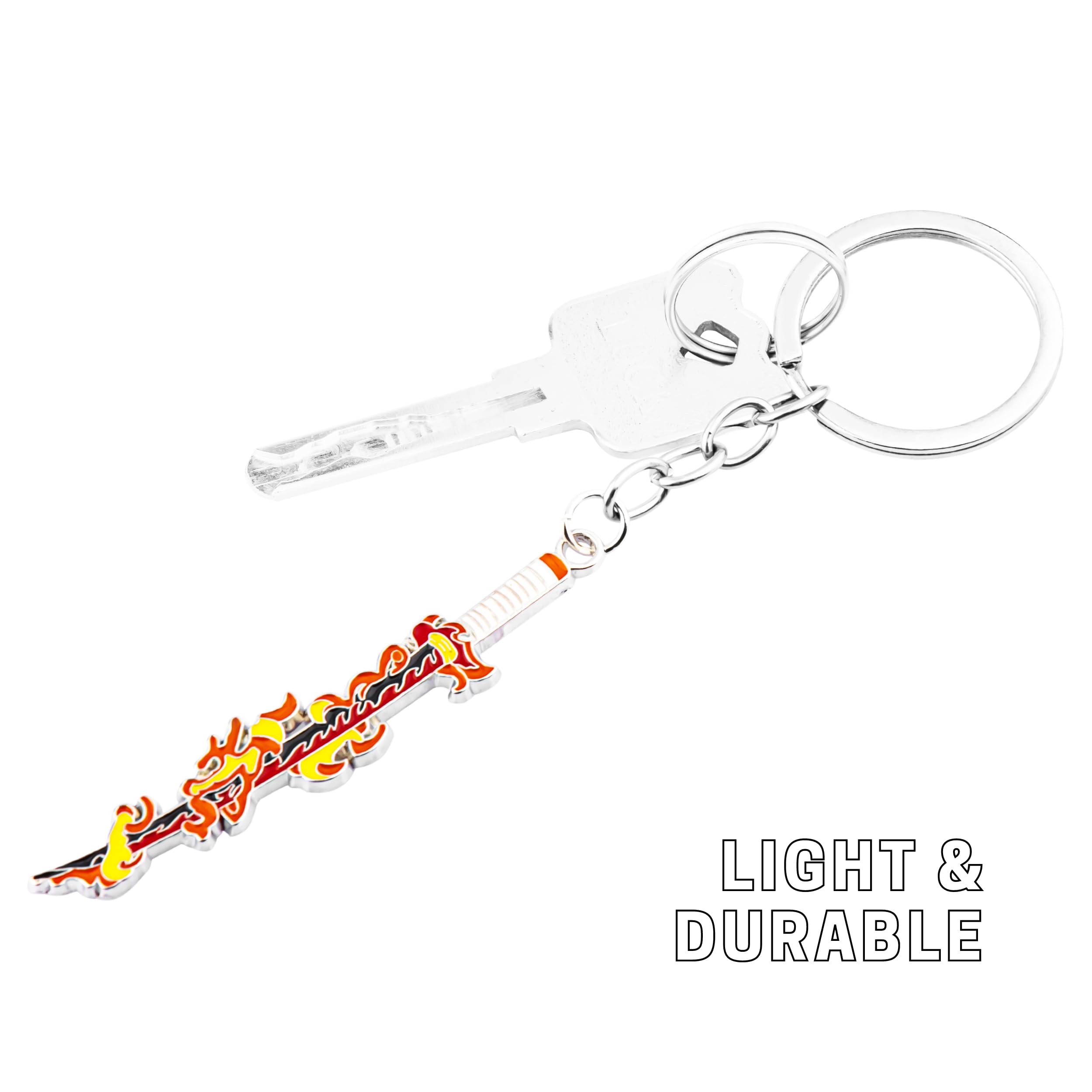 Demon Slayer Keychain - Anime Sword Key Ring for Cosplay & Car Keys - Perfect Gift for Demon Slayer Fans - Cool Katana Keychain for Anime Lovers & Collectors (Great for Cosplay Events, Keychains Collection, and Everyday Use)