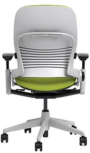 Steelcase Leap Ergonomic Office Chair with Platinum Base & Standard Carpet Casters - Wasabi Green | Adjustable Lumbar Support for Home & Office Workspace | Perfect for Long Hours Sitting & Back Pain Relief