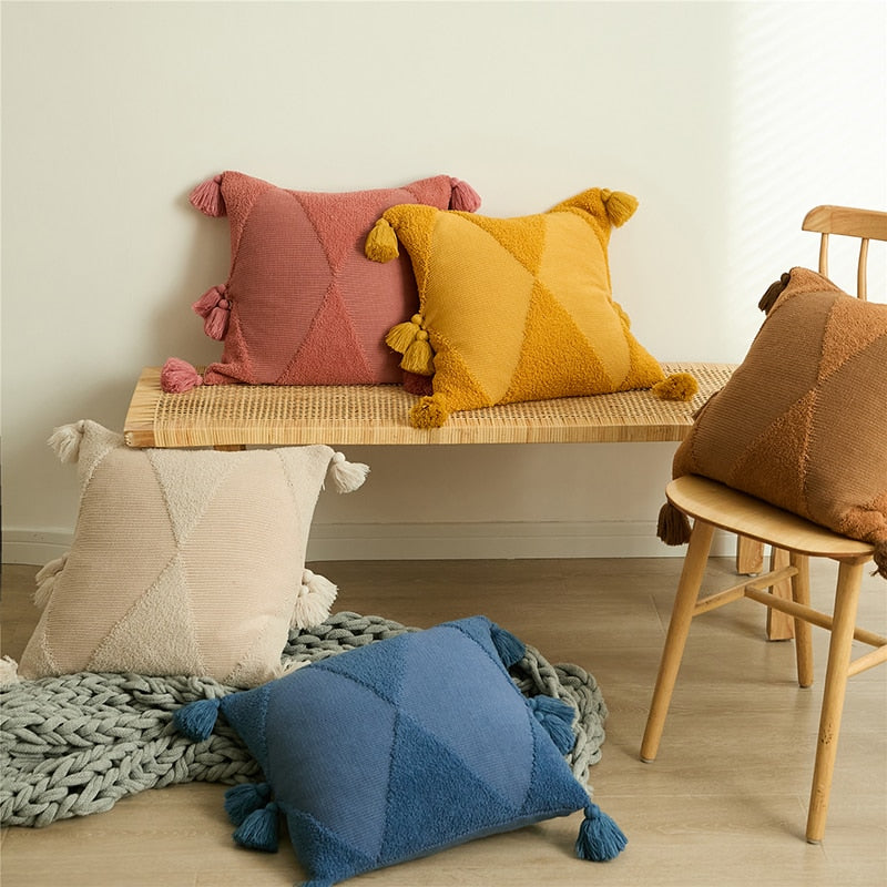 Vibrant Decorative Cushion Pillow Cover - Soft & Stylish Home Decor for Sofa, Bed, Chair - Perfect for Living Room, Bedroom, Office