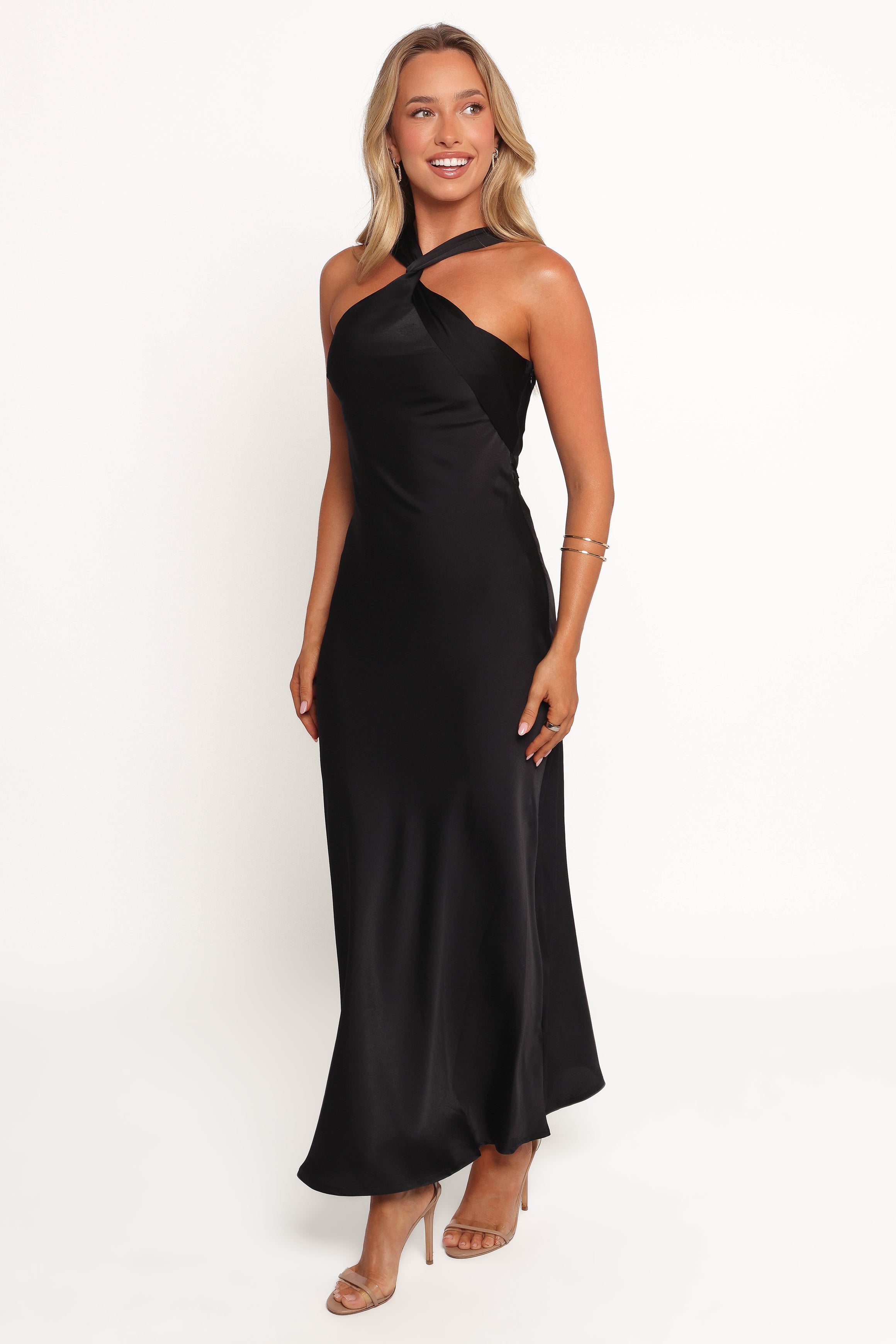 Donata Maxi Dress for Women - Elegant Black Long Flowy Dress for Summer, Beach, Party & Special Occasions