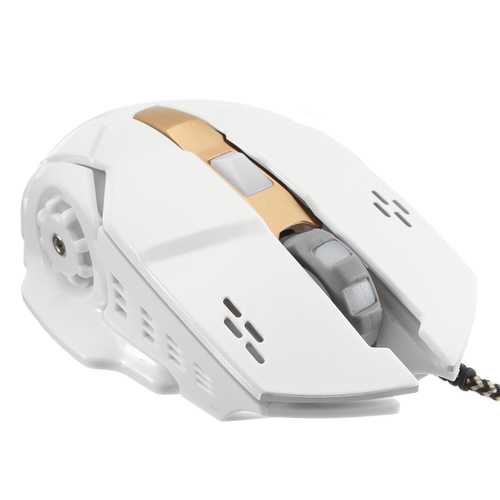 6 Buttons 2400DPI Adjustable USB Wired Optical Gaming Mouse for PC & Laptop - Ergonomic Design for FPS, MOBA & Office Work