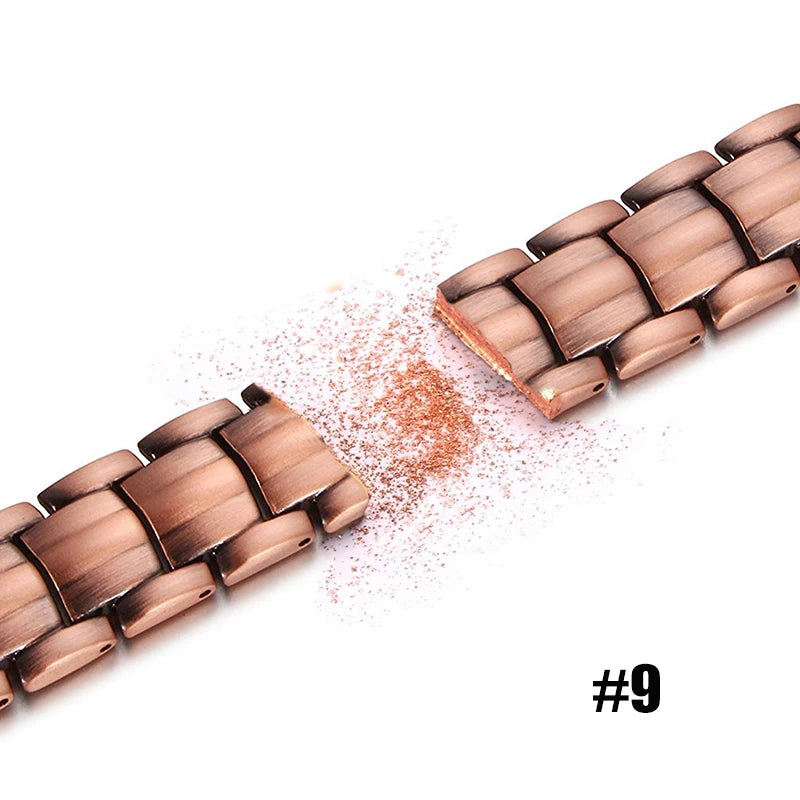 Men's Magnetic Health Bracelet - Pure Copper Energy Bracelet with Blood Pressure Magnets | Pain Relief & Improved Circulation | Perfect for Fitness, Work & Daily Wear