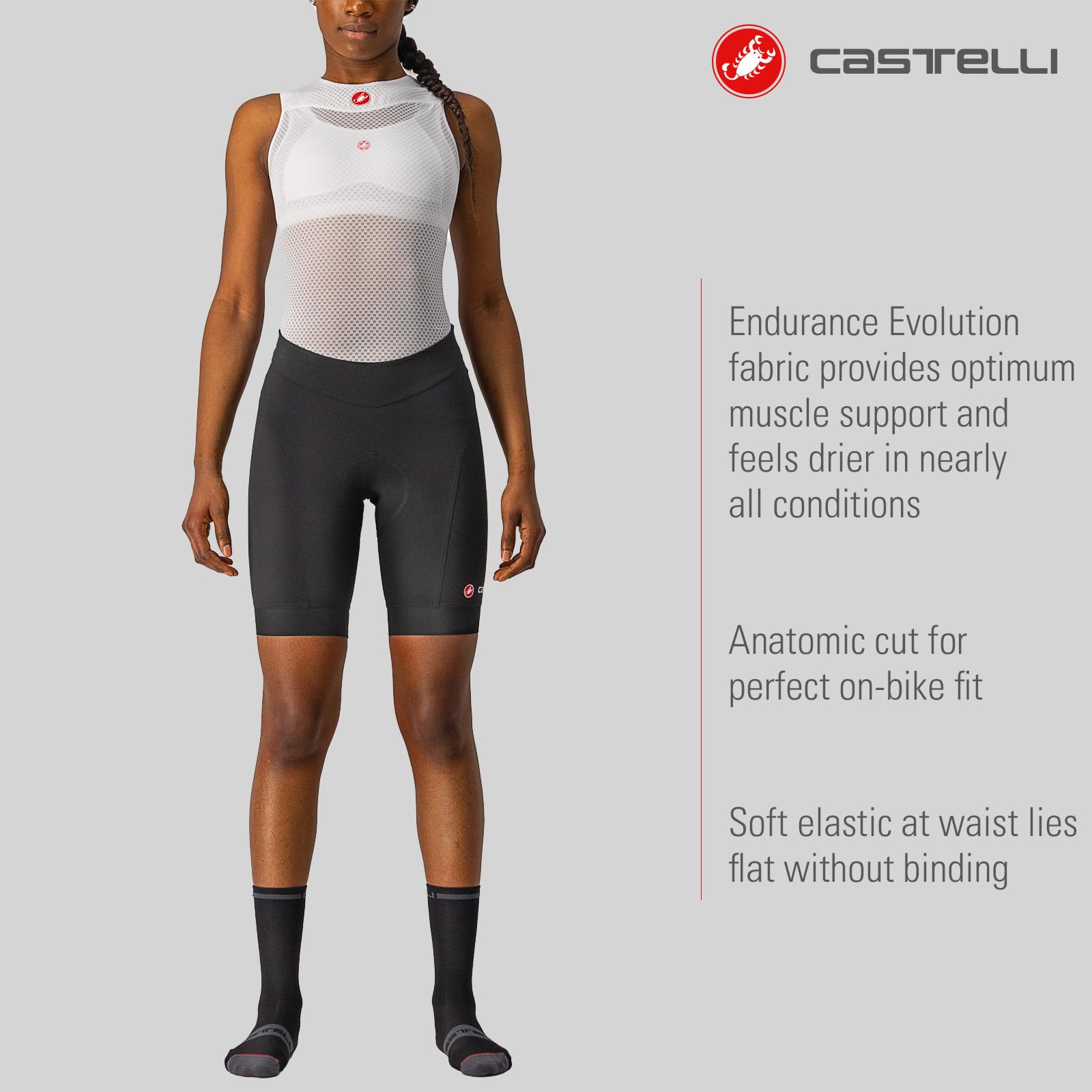 CASTELLI Women’s Endurance Cycling Shorts - Padded Bike Shorts for Road & Gravel Riding | Comfortable Bicycle Shorts for Long-Distance Cycling & Training