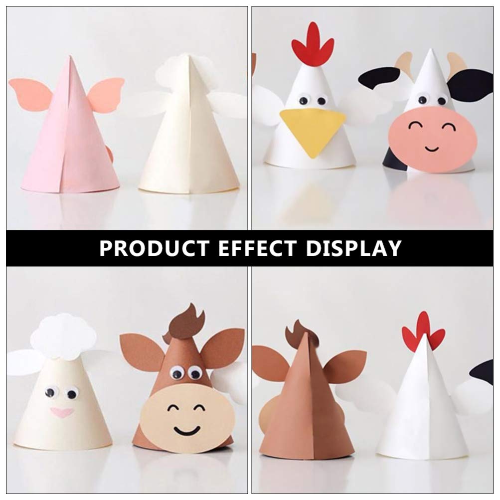 ABOOFAN 5 Pack Baby Birthday Party Hats - Cute Animal Cartoon Design Glitter Paper Hats for Kids Birthday, New Year & Shower Celebrations - Perfect for 1st Birthday, Photo Props & Themed Parties