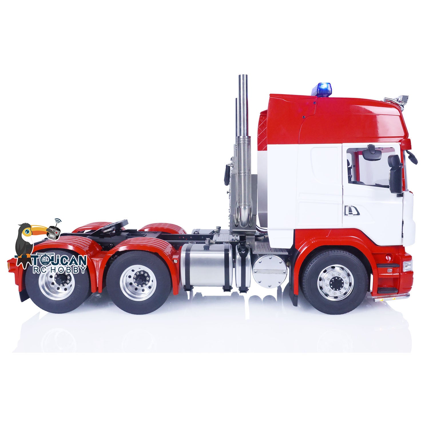 LESU 1/14 Scale 6X6 RC Tractor Truck with Painted Metal Chassis, RTR Remote Control, Sound & Light Effects - HH180802C - Perfect for Off-Road Adventures, RC Car Racing and Collectible Display