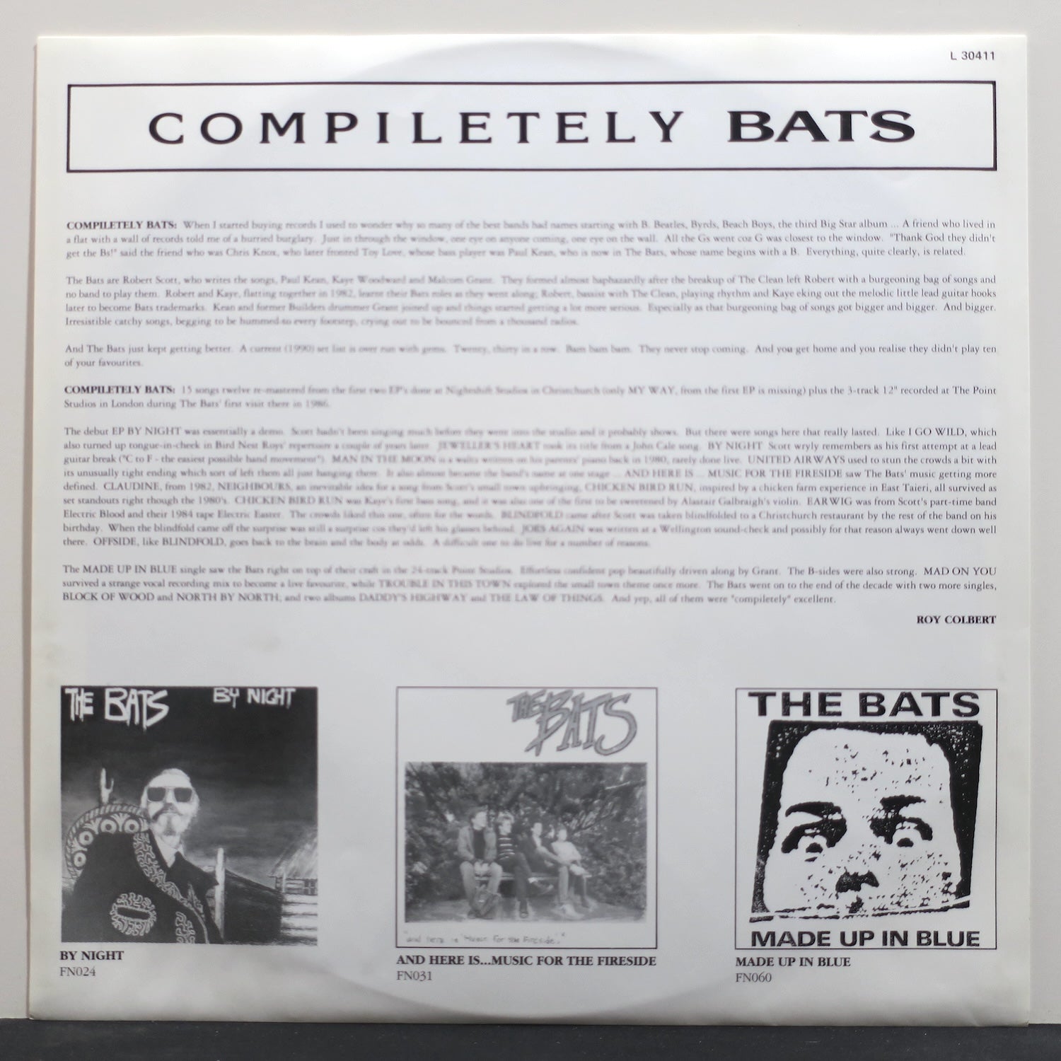 Bats 'Compiletely Bats' 1990 New Zealand Original Vinyl LP Record - Rare Collectible for Music Enthusiasts & Vinyl Lovers