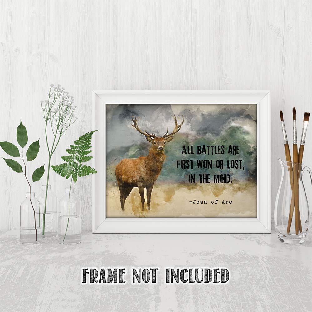 TJ Originals - Joan of Arc Christian Bible Quote Wall Art Print 11x14 Inches, Inspirational Scripture Decor for Home & Office, Motivational Gift for Family & Friends - Perfect for Bedroom, Living Room & Church Decor