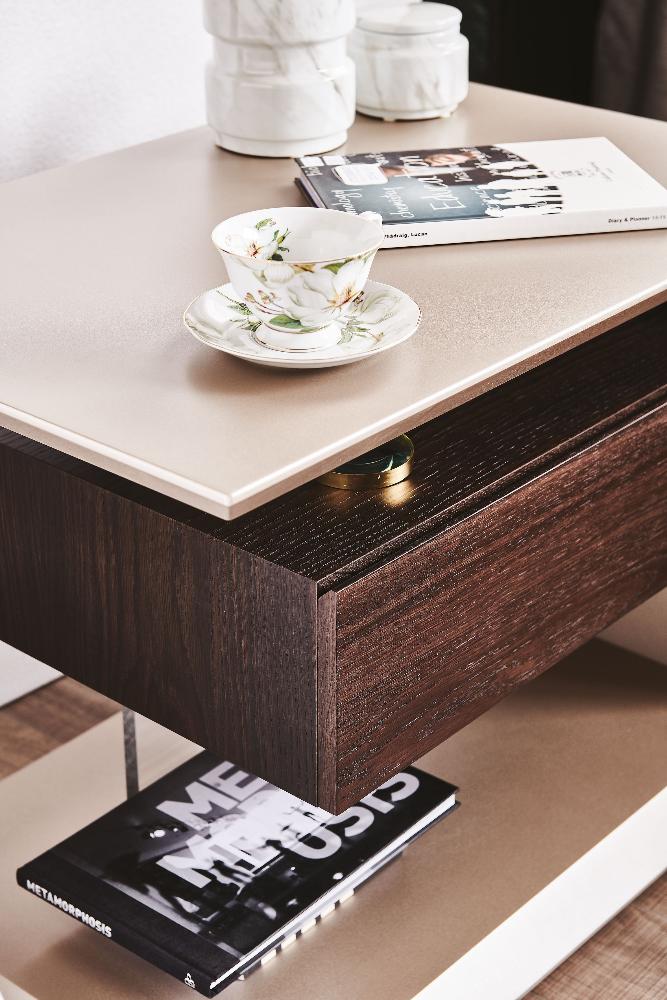BIAGIO Modern Nightstand with USB Ports - Stylish Bedside Table for Bedroom, Living Room, or Office - Perfect for Charging Devices & Storage