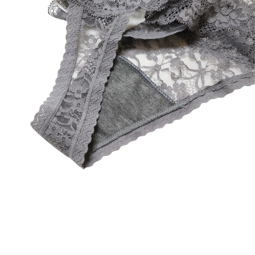 Sexy Lace Thong Panties for Women - 5 Pack Sheer V-Cut Cheeky Underwear | Perfect for Date Night & Special Occasions
