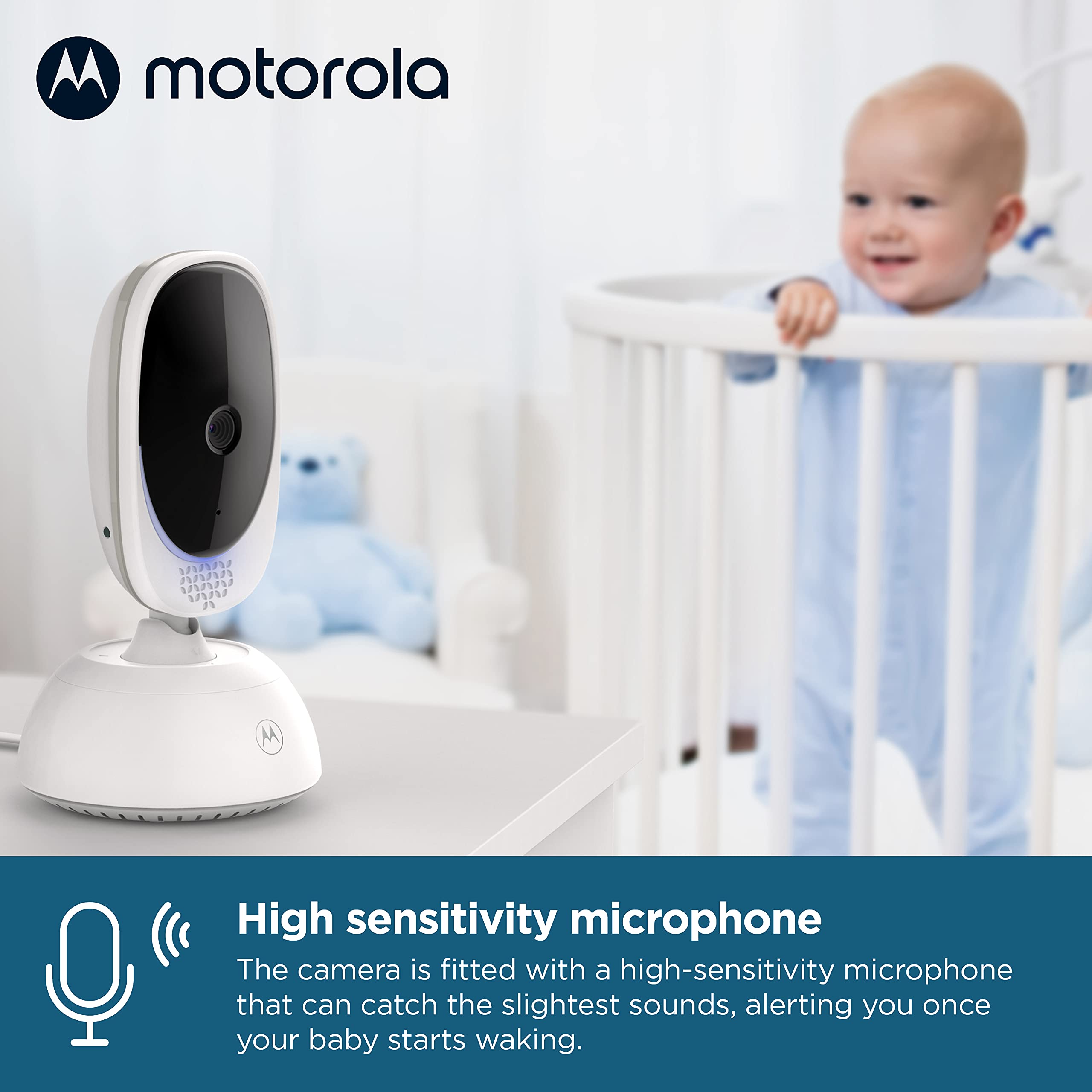 VM75-2 Baby Monitor with HD Camera & Night Vision - Wireless Video Monitor for Nursery, Home Security & Peace of Mind
