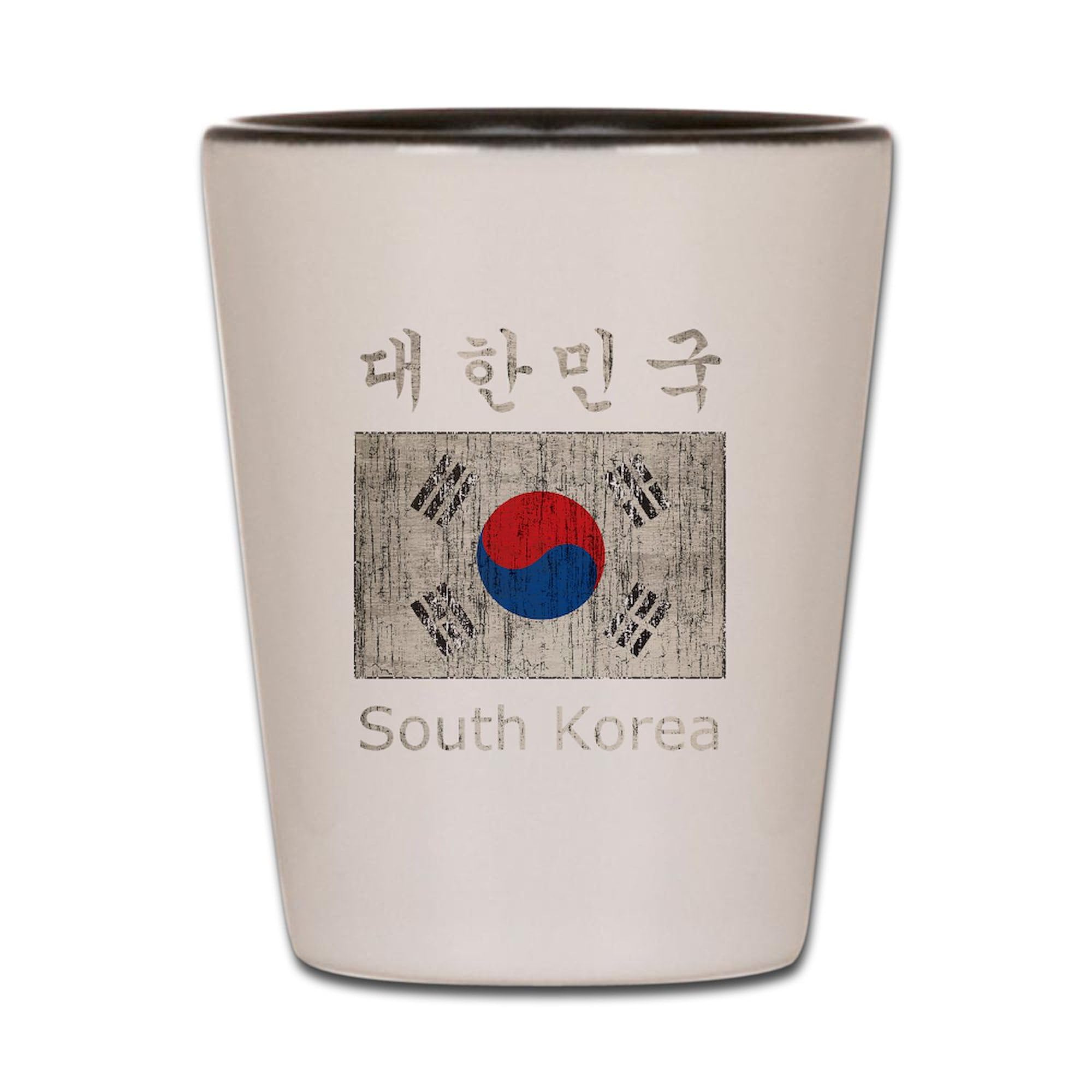 Vintage South Korea Shot Glass - Unique & Funny Design for Whiskey, Tequila, and Cocktails - Perfect Gift for Collectors and Party Lovers