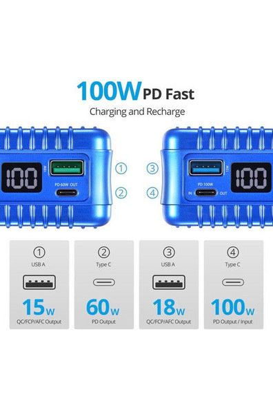 Zendure Super Tank 26800mAh Portable Charger - Fast Charging Power Bank for iPhone, Samsung, MacBook - Perfect for Travel, Camping & Emergency Power Backup