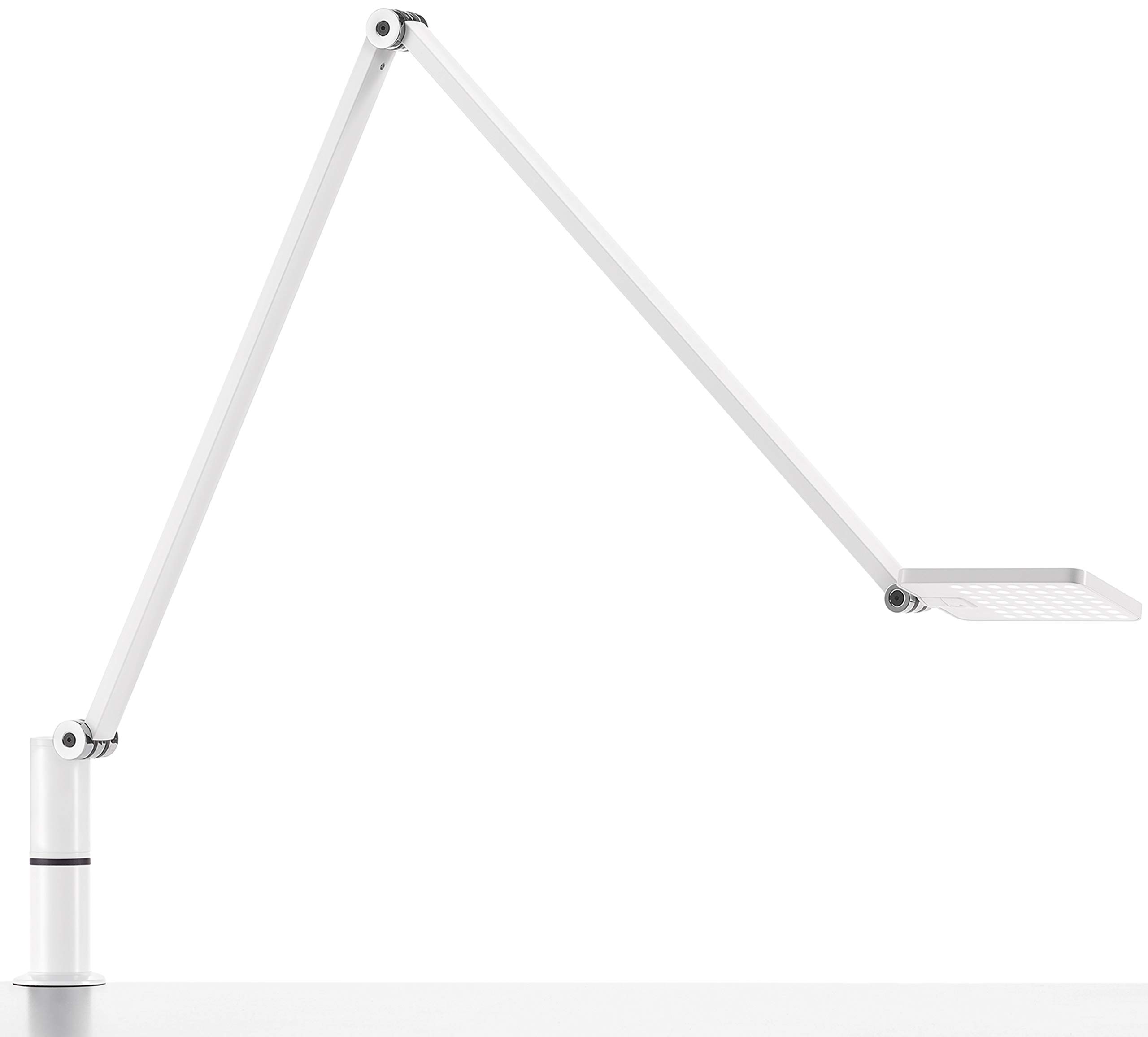 Novus Attenzia LED Task Light with One-Touch Memory Dimming - 742 Lumens, 4000K Color Temperature - Anti-Glare Eye Protection, Adjustable Pivoting Arms & Desk Clamp Mount - White (Perfect for Office, Study, Reading, Crafting & Computer Work)