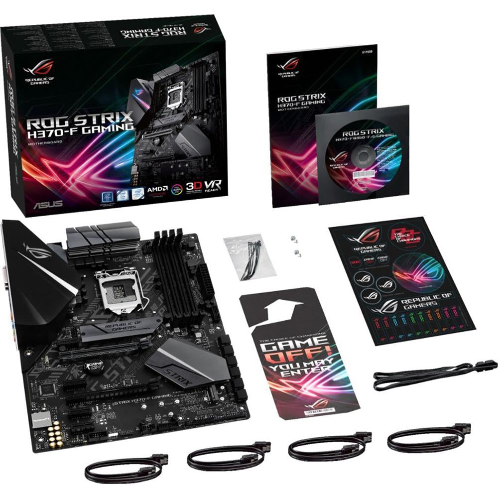 ASUS ROG STRIX H370-F Gaming Motherboard - Intel LGA 1151, ATX, DDR4, M.2, USB 3.1 - Perfect for PC Gaming, Streaming & Content Creation
