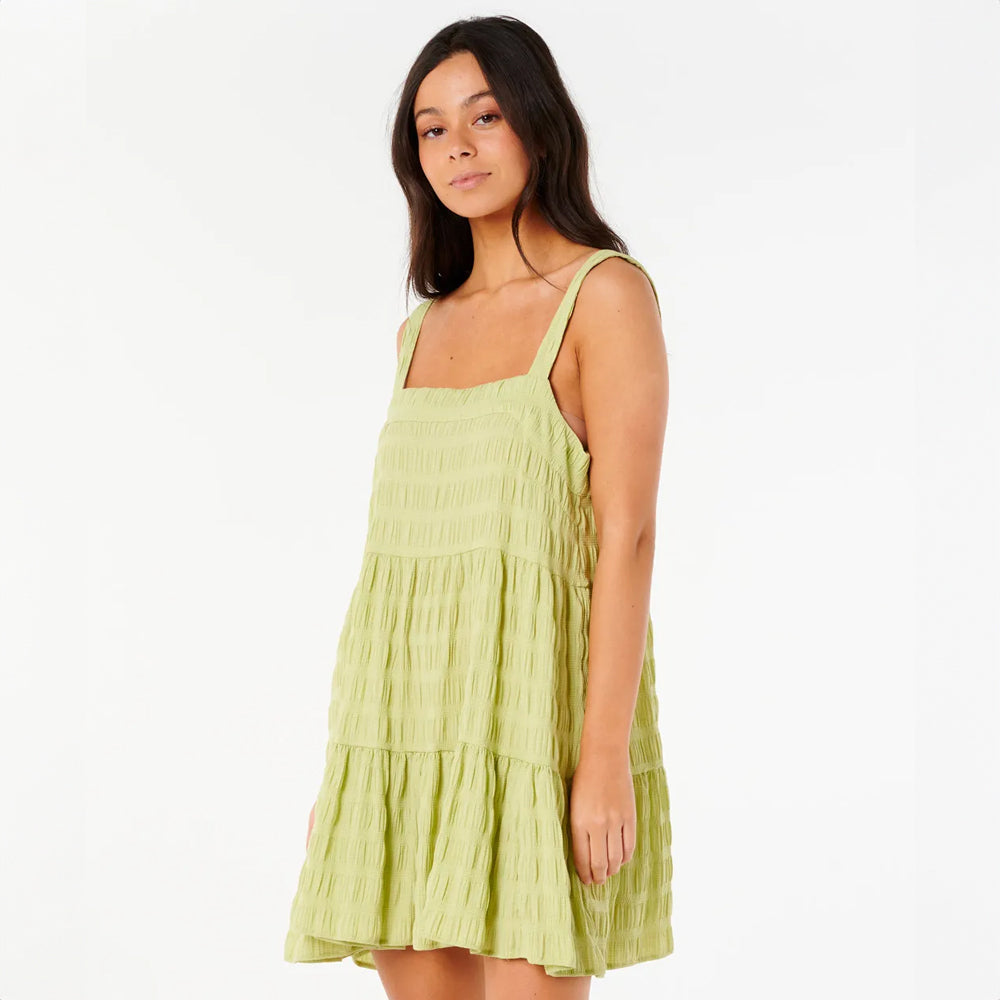 Rip Curl Women's Seersucker Mini Dress - Casual Summer Beach Dress for Women, Perfect for Vacations, Parties, and Night Out