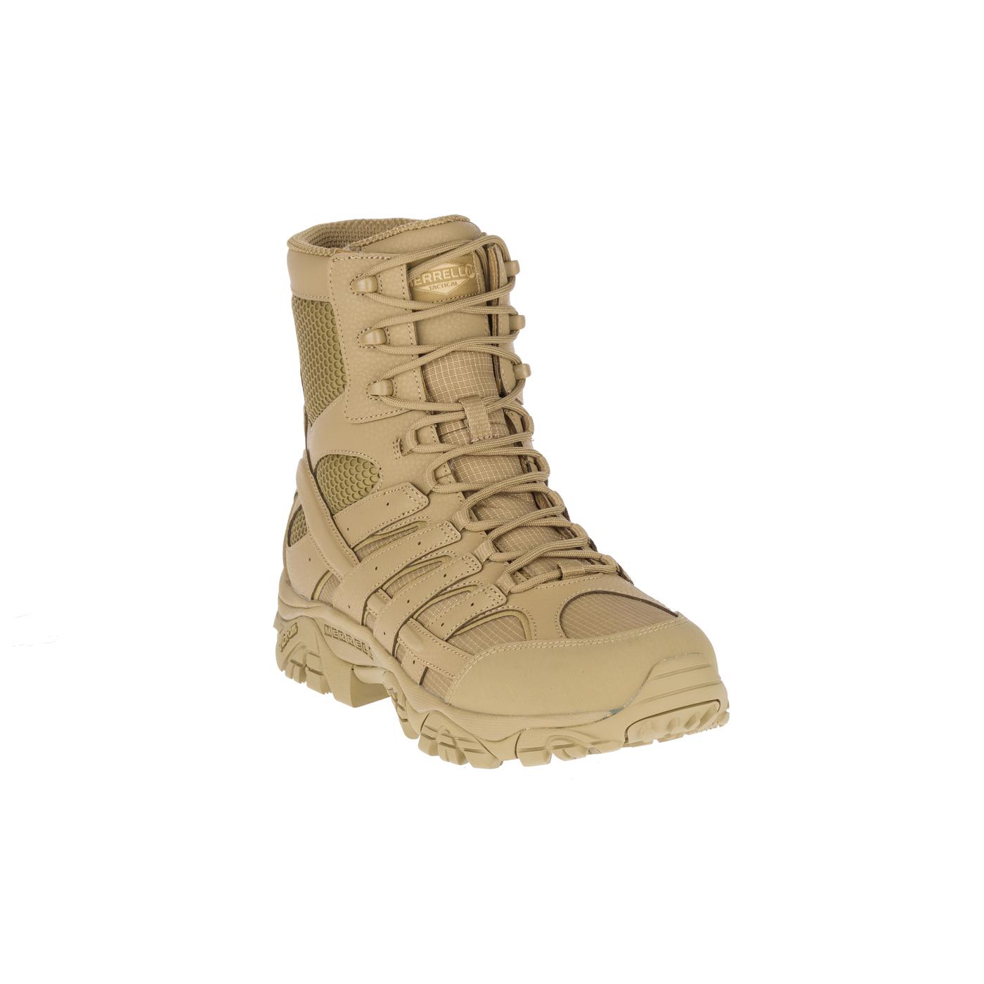 Moab 2 8 Men's Tactical Work Boots - Waterproof Hiking & Construction Boots for Outdoor Adventures - Coyote Brown Military Style Footwear for Hunting, Camping & Heavy Duty Work