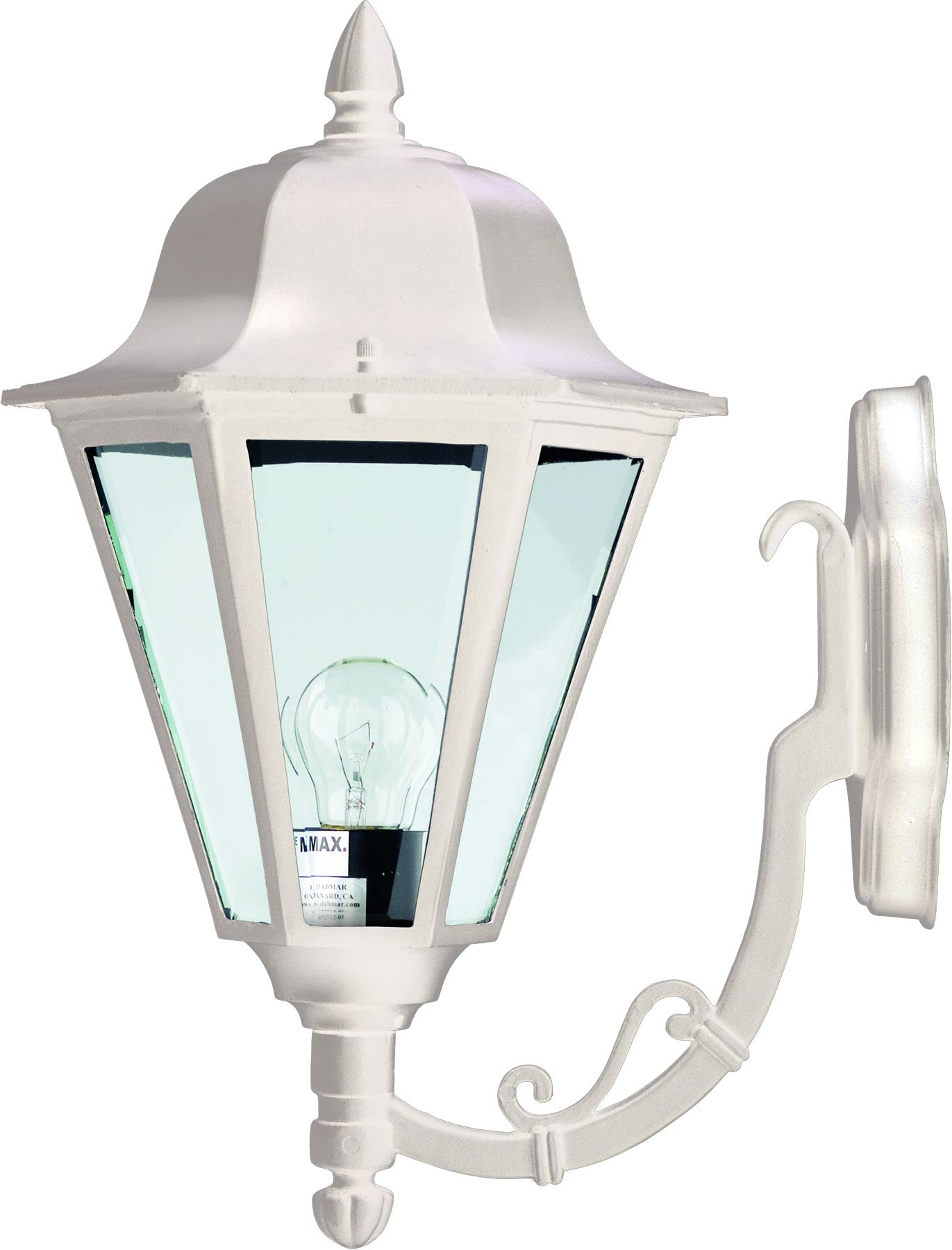 Daniella LED Wall Light Fixture - 6W Clear Glass, White Finish, 85-265V - Perfect for Bedroom, Living Room & Hallway Lighting