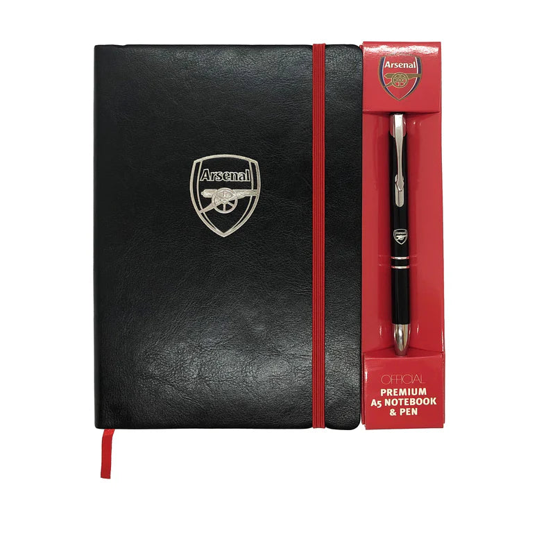 Official Arsenal FC Notebook & Pen Set - Soccer Gifts for Fans, Journal, Planner - Perfect for School, Office, Work, and Game Day