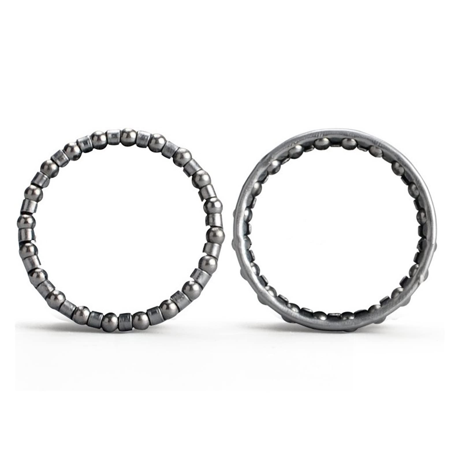 2PCS Bike Headset Caged Ball Bearing Races - Front & Rear Fork Bearings for Bicycle Maintenance & Repair - Compatible with Road, Mountain & BMX Bikes - Perfect for DIY Cycling Repairs & Upgrades