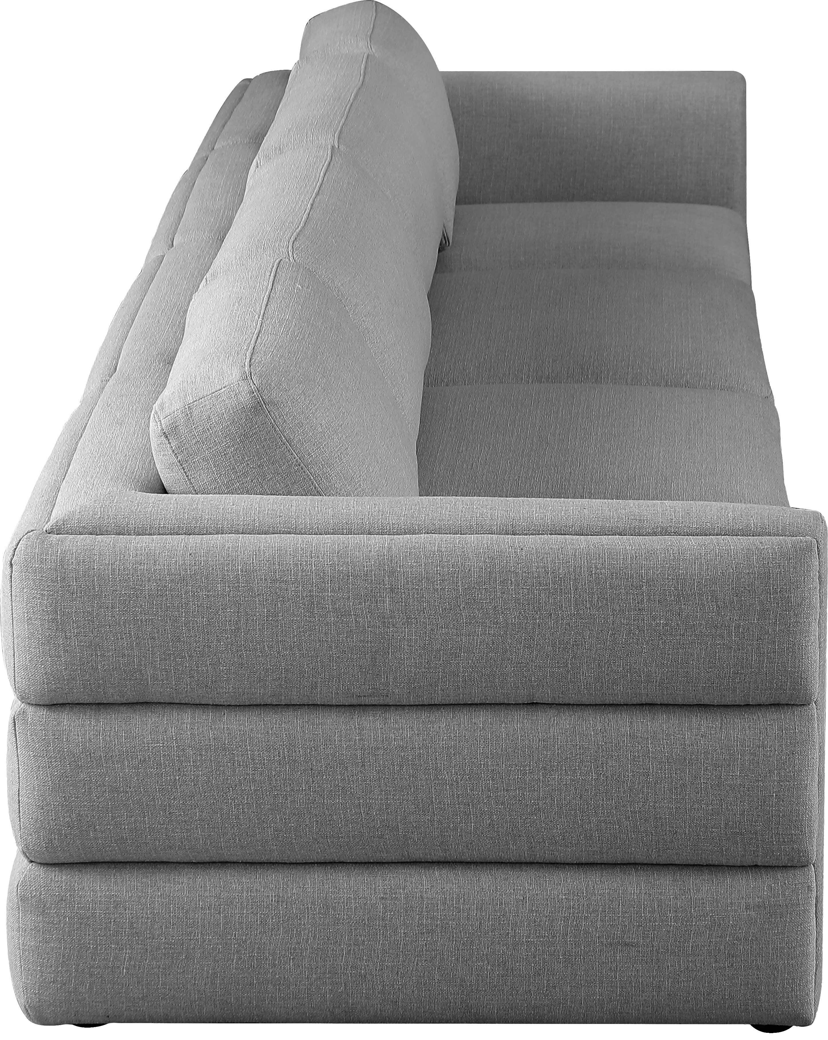 Beckham Durable Linen Textured Fabric Modular Sectional Sofa - Modern Living Room Furniture for Small Spaces & Apartments | Comfortable Lounge Seating for Family Gatherings & Movie Nights