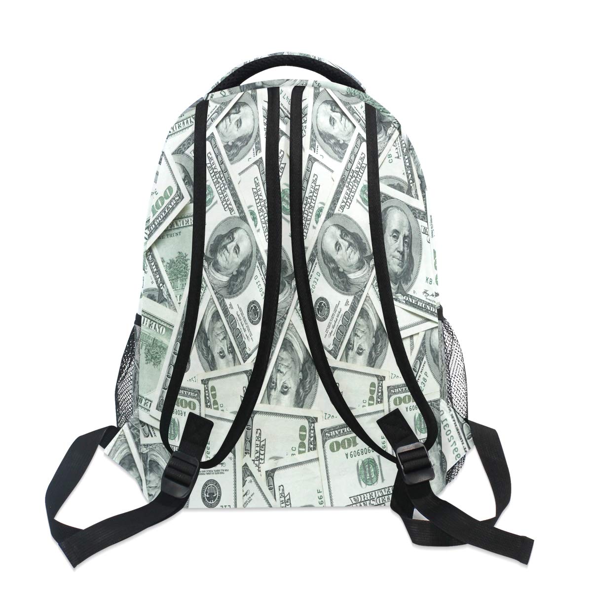 Funny Dollar Print Backpack - Stylish Unisex School Bag for College, Travel & Hiking - Durable Zipper Bookbag & Shoulder Daypack for Men & Women - Perfect for Campus, Commuting & Outdoor Adventures