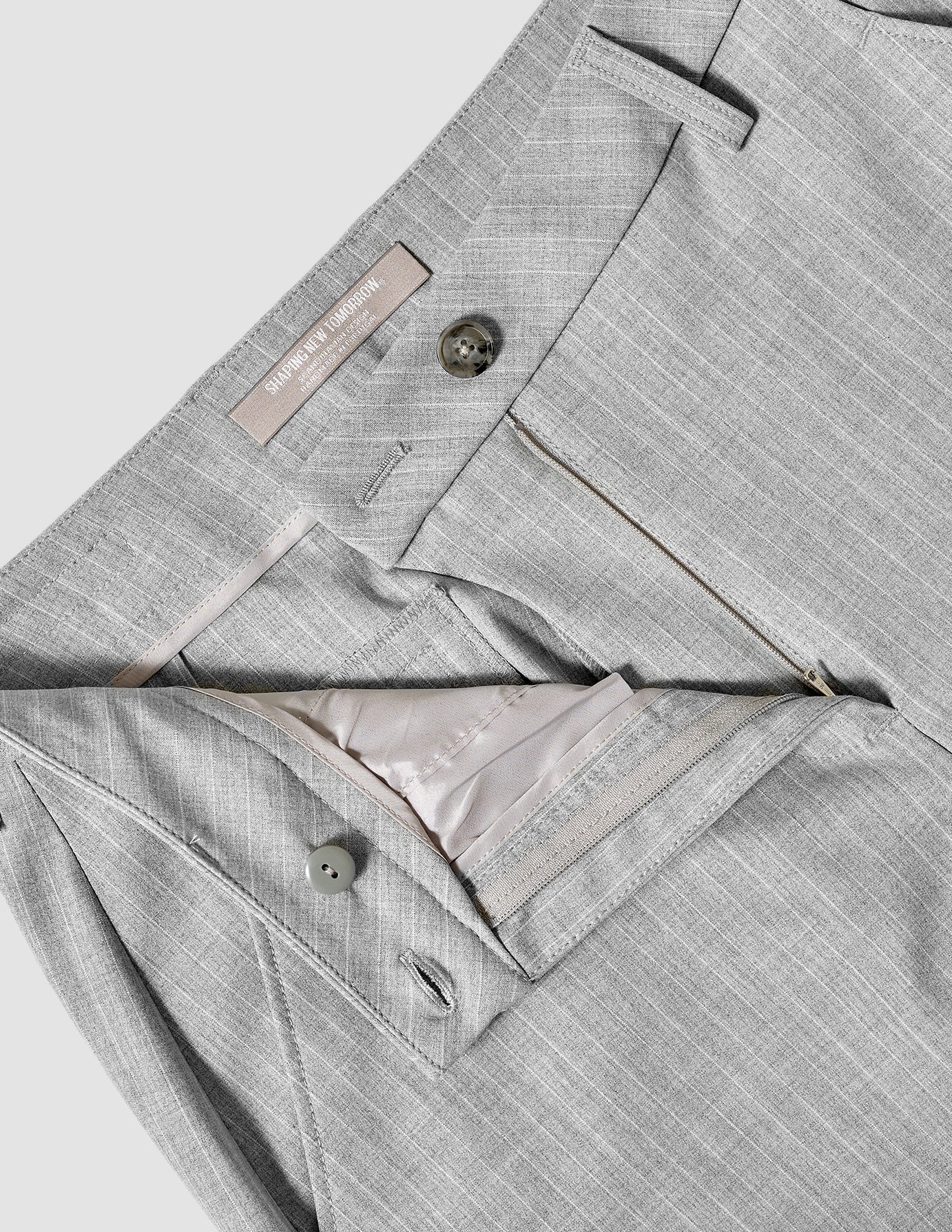 Essential Suit Tapered Light Grey Pinstriped - Premium Slim Fit Business Suit for Men | Perfect for Office, Interviews & Formal Events