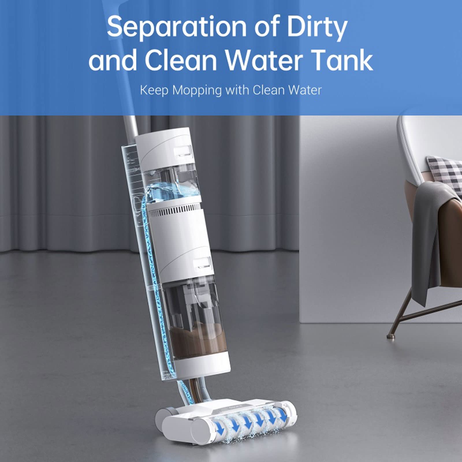 Smart Cordless Wet Dry Vacuum Cleaner - 900ml Handheld for Home Cleaning
