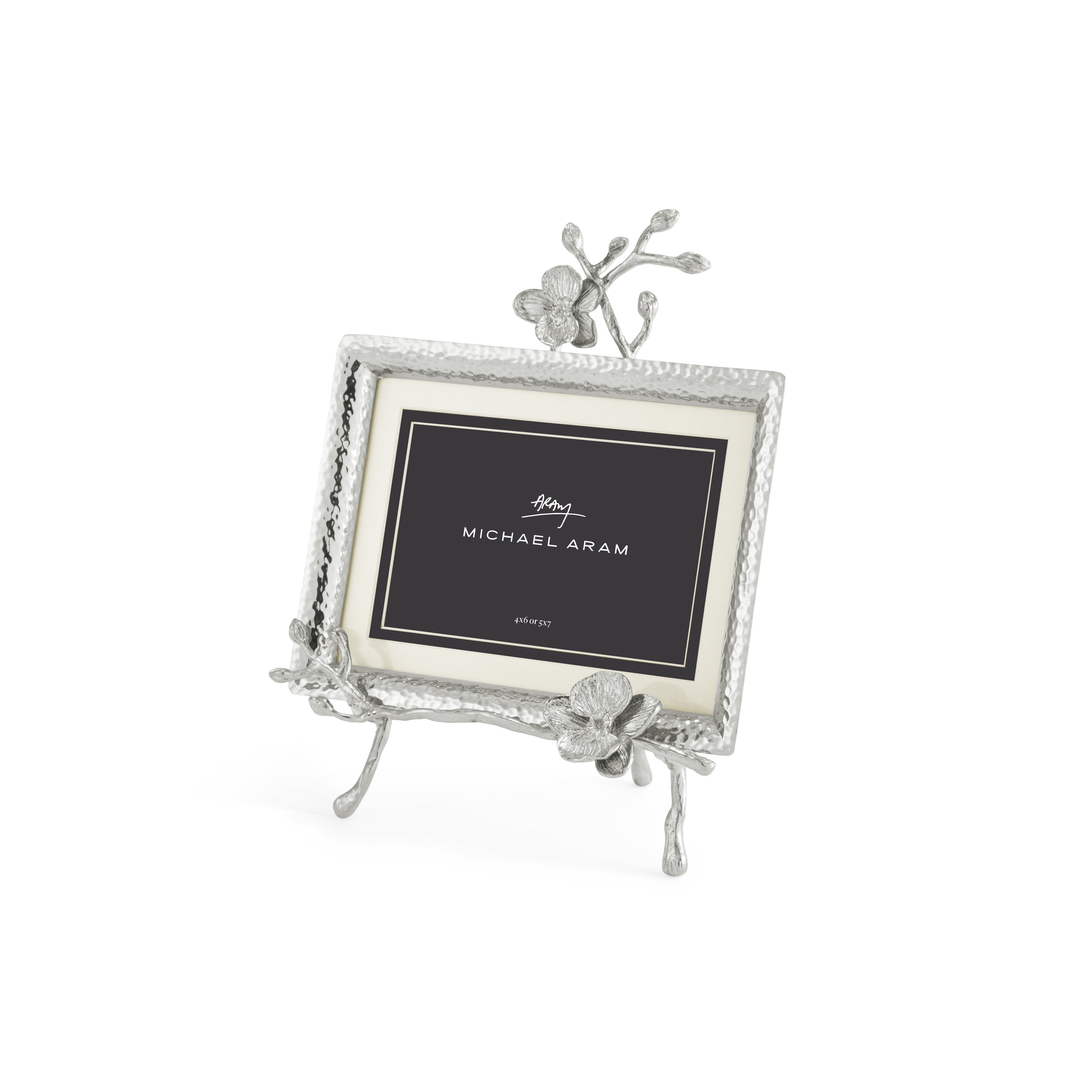 Elegant White Orchid Picture Frame - Perfect for Home Decor, Wedding Photos & Wall Art Displays