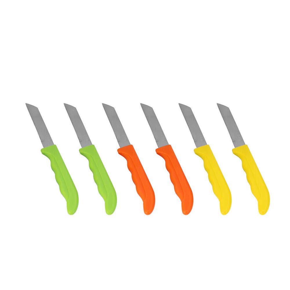 Premium Apricot Wood Handle 6-Piece Fruit Knife Set by Karaca - Perfect for Kitchen, Camping & Outdoor Picnics