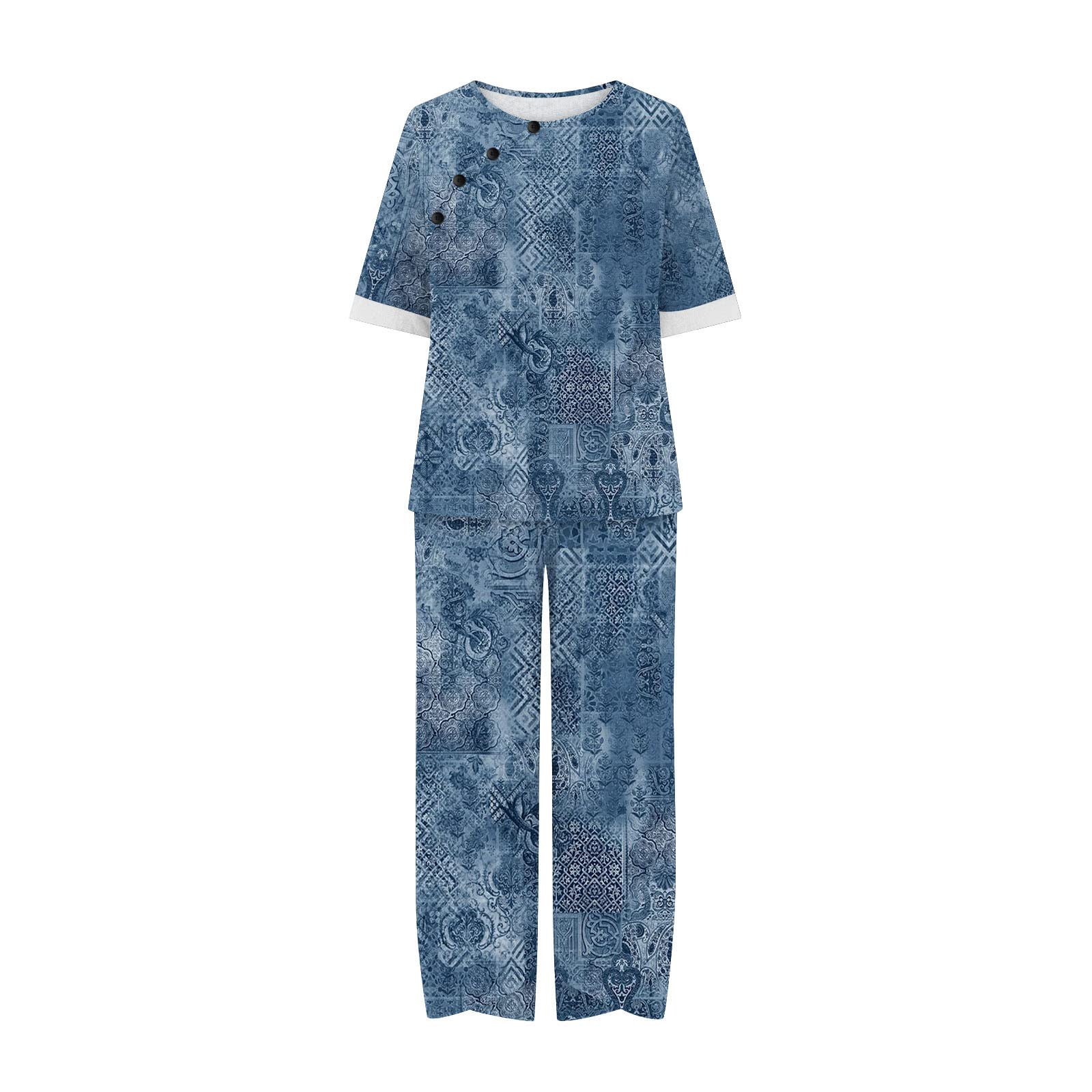 Women's 2-Piece Knit Lounge Set - Cozy Sweater & Joggers Outfit for Fall | Plus Size Blue Knitted Dress Set | Perfect for Holiday Attire, Home Relaxation & Casual Wear