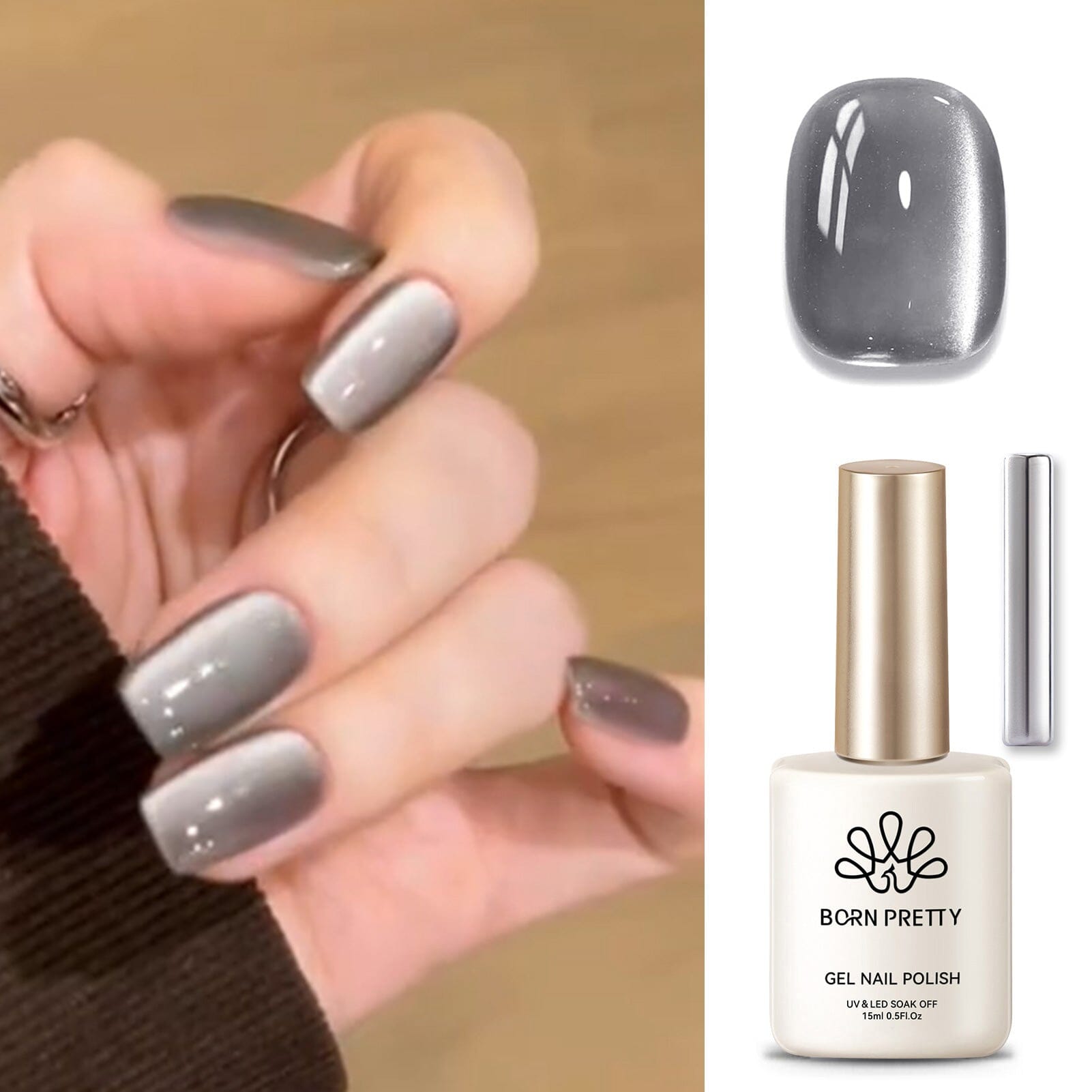 Premium 15ml Cat Magnetic Gel Nail Polish - Long-Lasting & High Shine for Professional & At-Home Manicures - Perfect for Nail Art, Special Occasions & Daily Wear