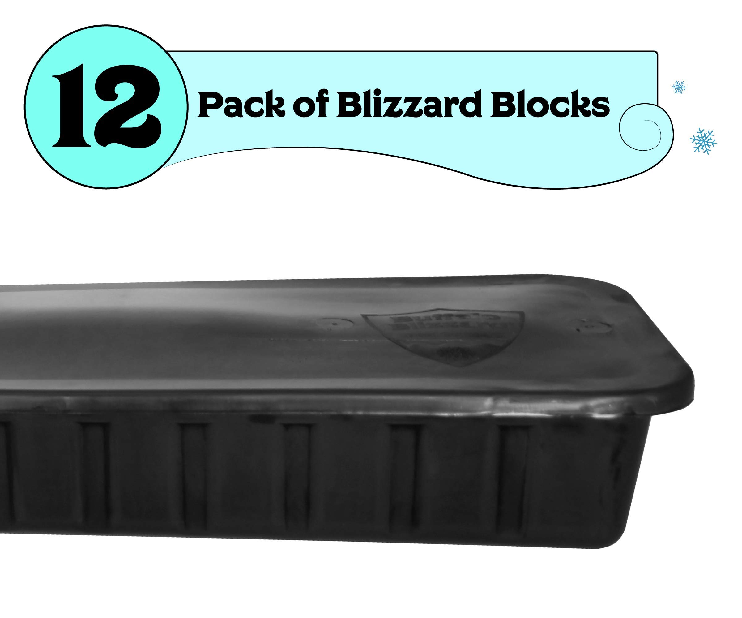 Buffalo Blizzard Blocks 12 Pack - Ultra Strong Winter Pool Cover Weights for Oval & Rectangle Swimming Pools | Heavy-Duty Black Polyethylene Water Bags | Perfect for Winterizing and Protecting Your Inground or Above Ground Pool