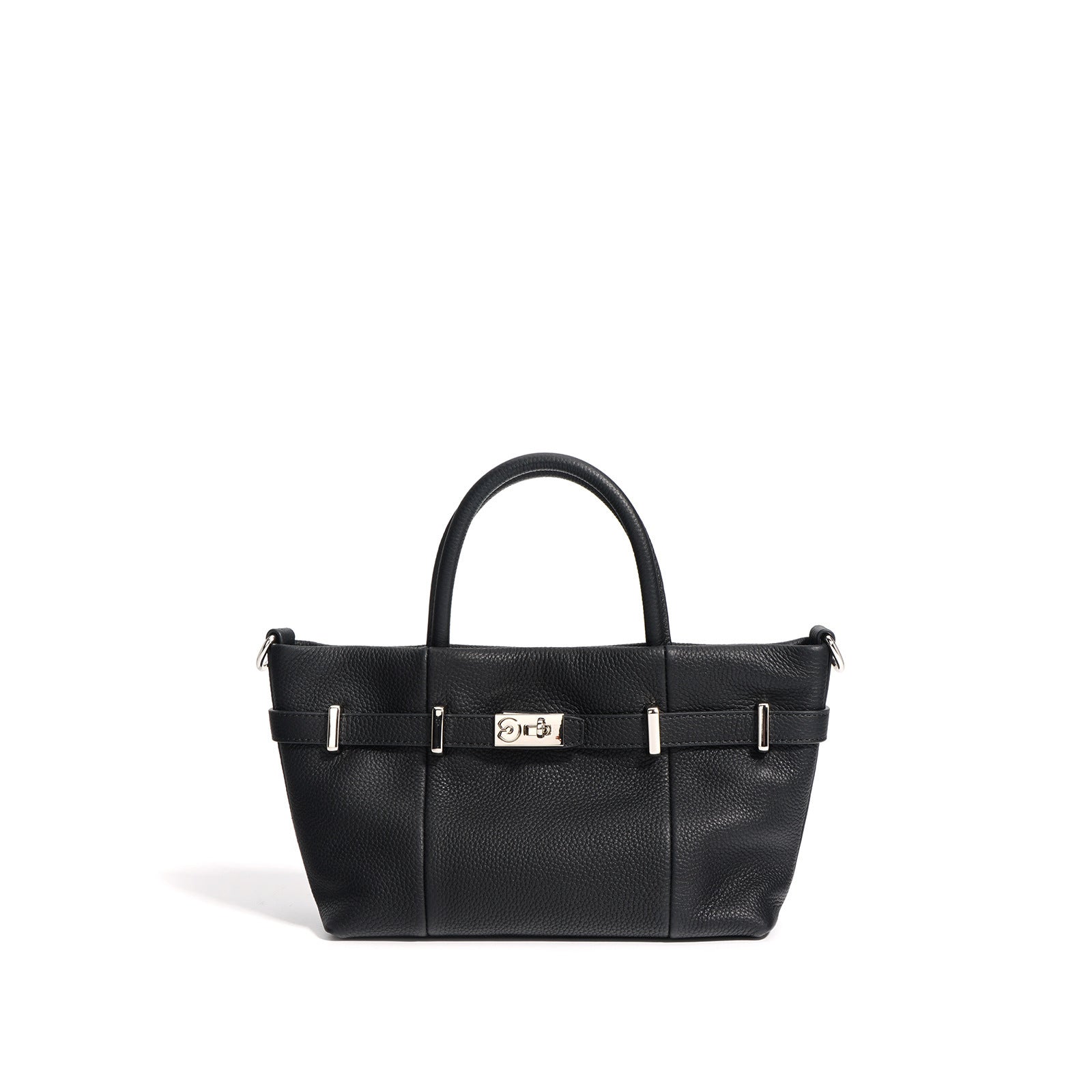 Genuine Leather Lychee Pattern Handbag - Stylish Tote Shoulder Bag & Crossbody Purse for Women | Perfect for Work, Travel & Everyday Use