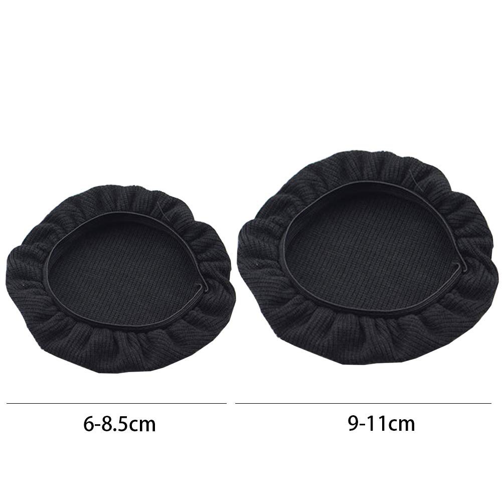 Universal Stretchable Headphone Covers 2-Pack (4pcs) - Washable Fabric Ear Cup Covers for On-Ear Headphones 3.54
